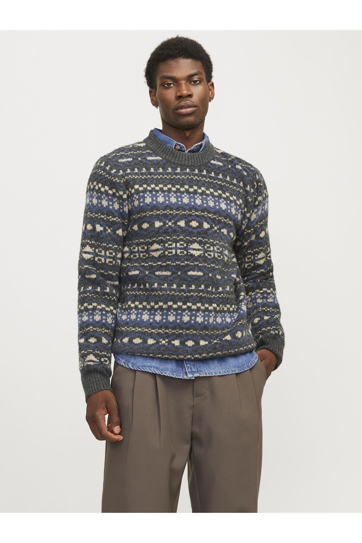 Jack & Jones Premium-Strickpullover All Over Print Strickpullover 1