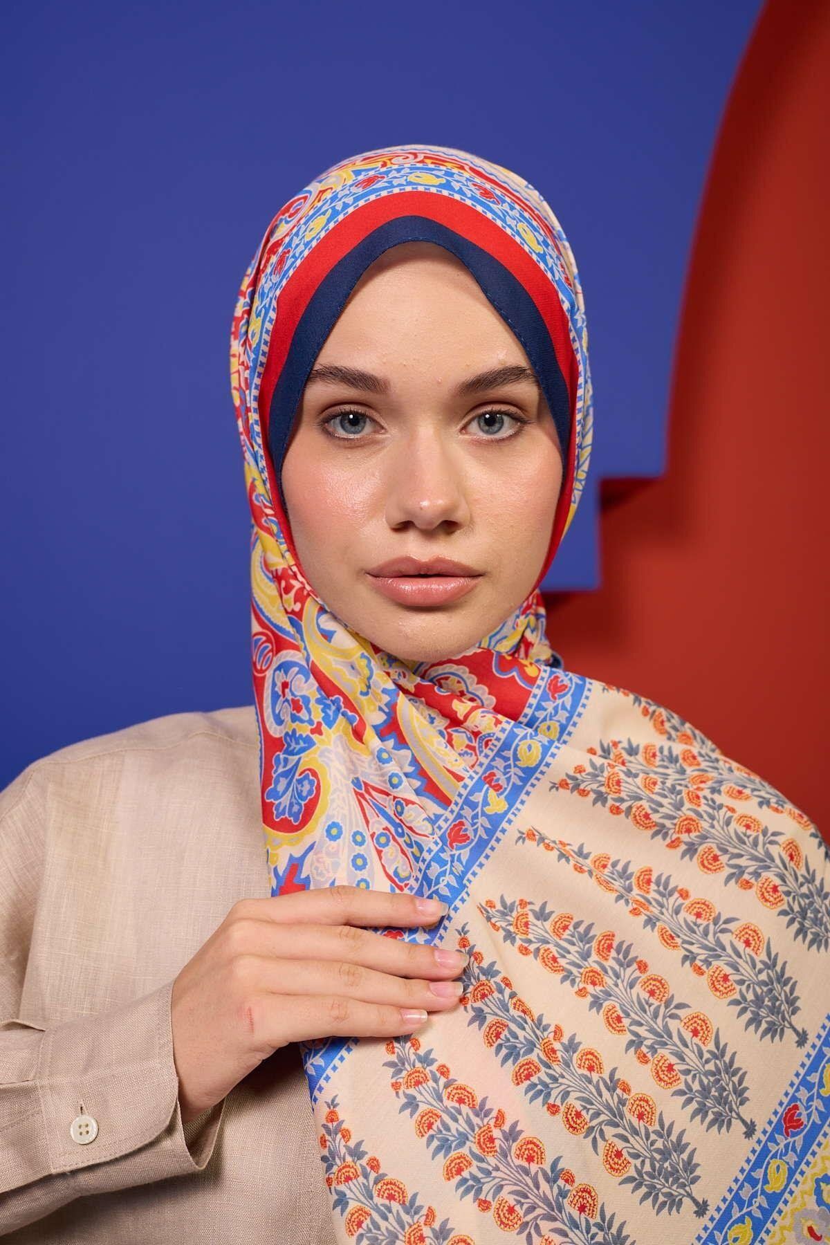 İpekhan-Nová kolekcia Soft Shawl Red Navy 3049-08 1