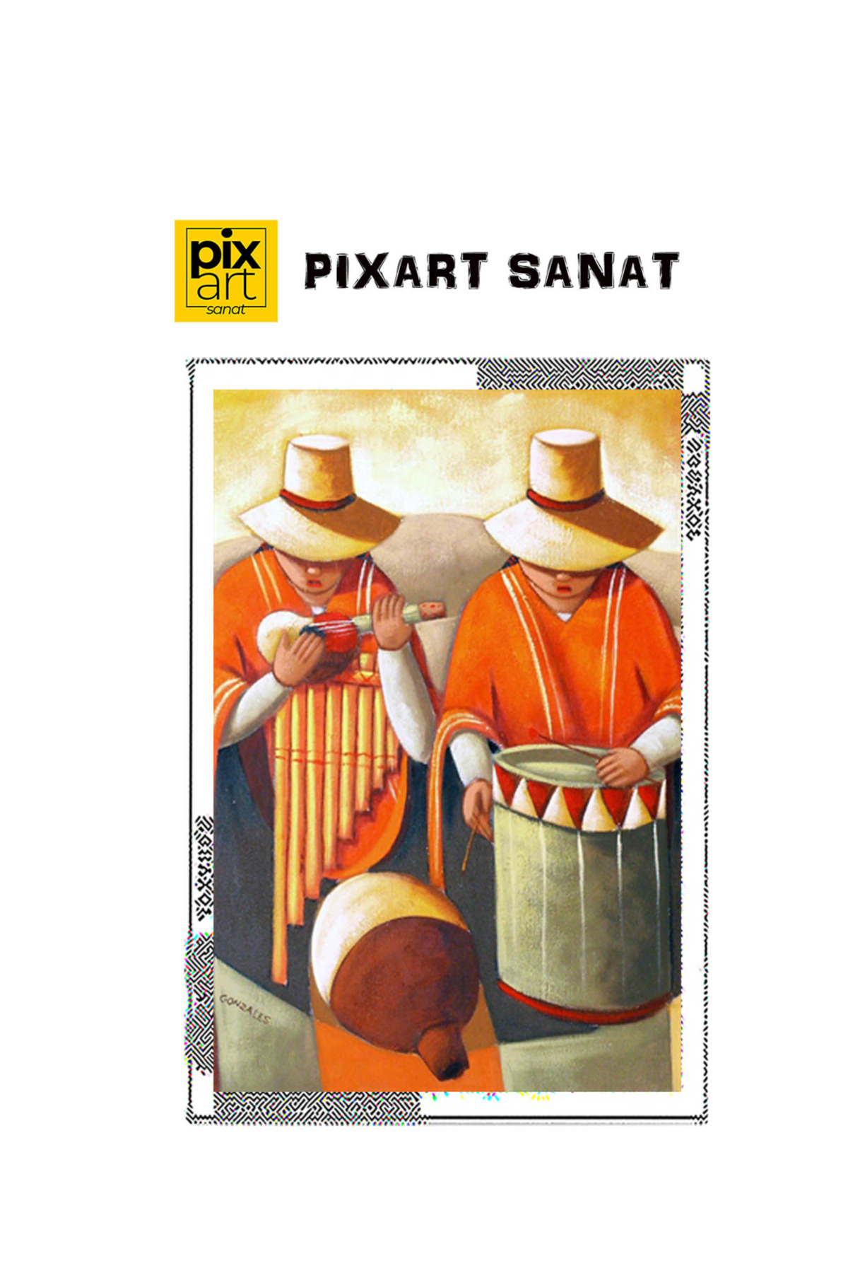pixartsanat-Women Making Music Pixart Art Diamond Mosaic Painting Diamond Türkiye 40*50 4