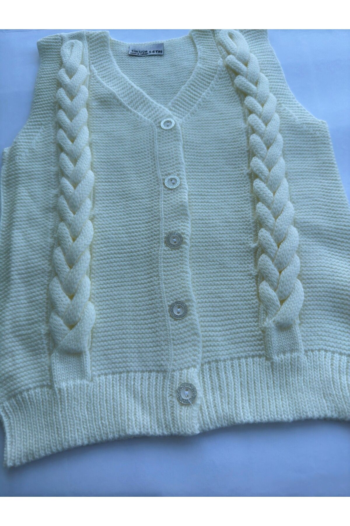 gogo bici-Braided Knitwear Girl's Vest 4