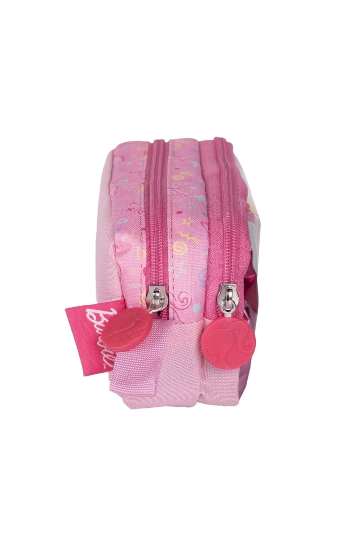 Barbie-TMN592862 BARBIE - Pink Pencil Bag with Double Compartments 2686 2