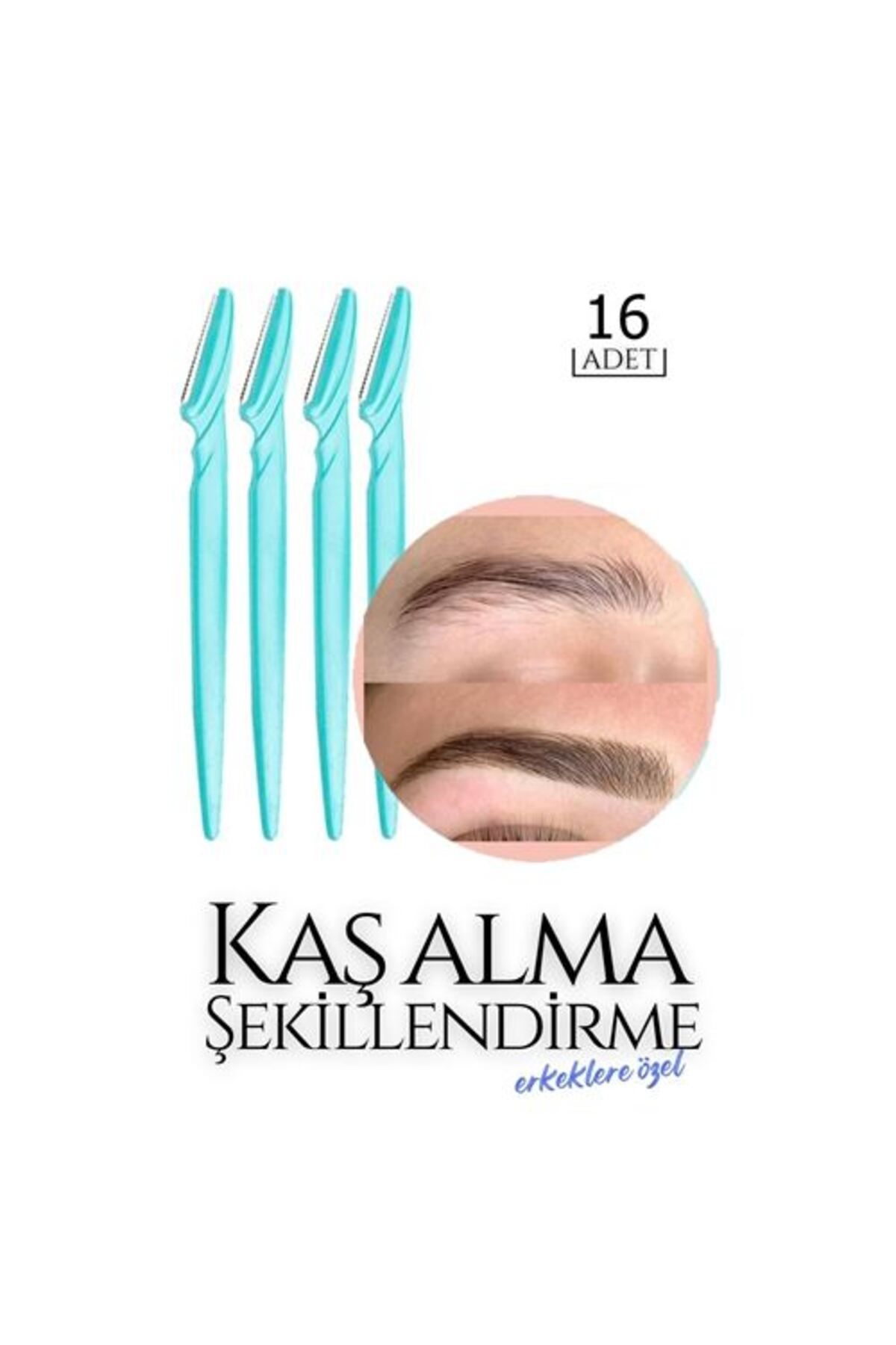 Lyrae Store 16 ADET Erkek Kaş Şekillendirme Tüy Alma Jileti Design 718897 Toptan Paket - ALP6728-6015