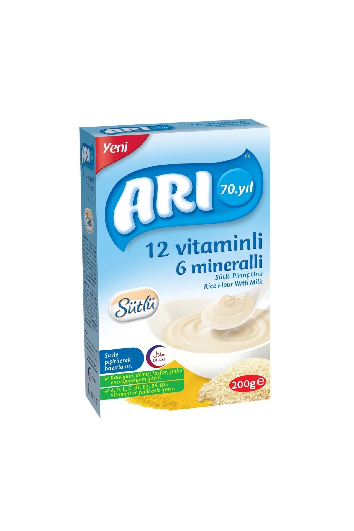 Arı Mama Arı 12 Vitaminli 6 Mineralli Sütlü Pirinç Unu 200 gr