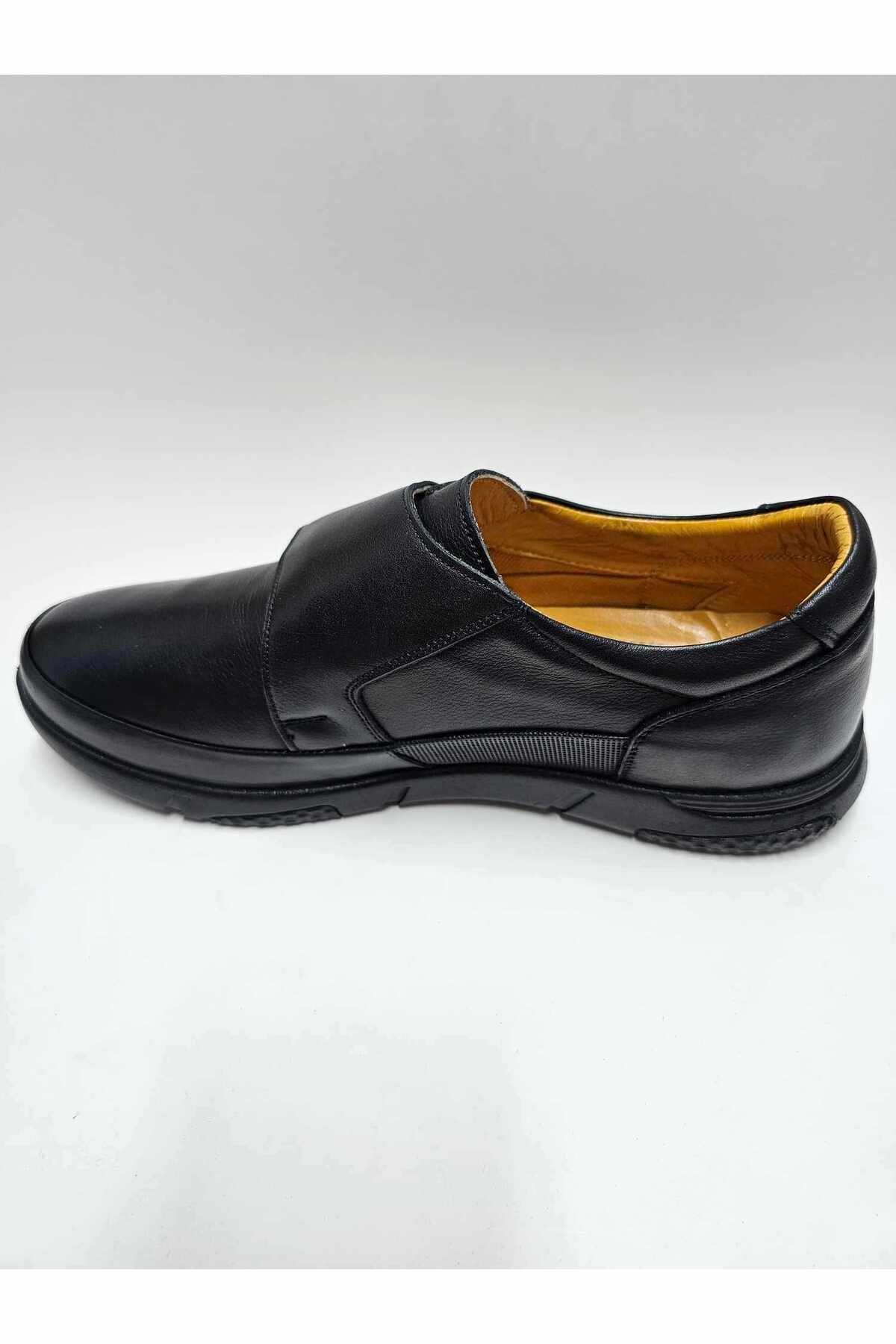 Luis Figo-Genuine Leather Large Number (45-46...) Black Cirtle Rubber Sole Men's Shoes 3