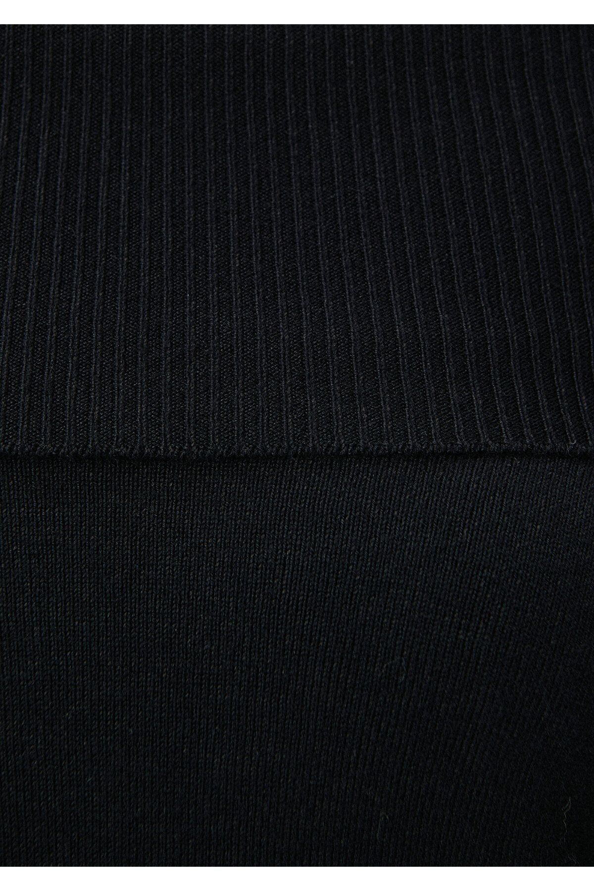 Mavi-Low Shoulder Detailed Black Sweater Fitted / Fitted Cut 1710391 -900 6