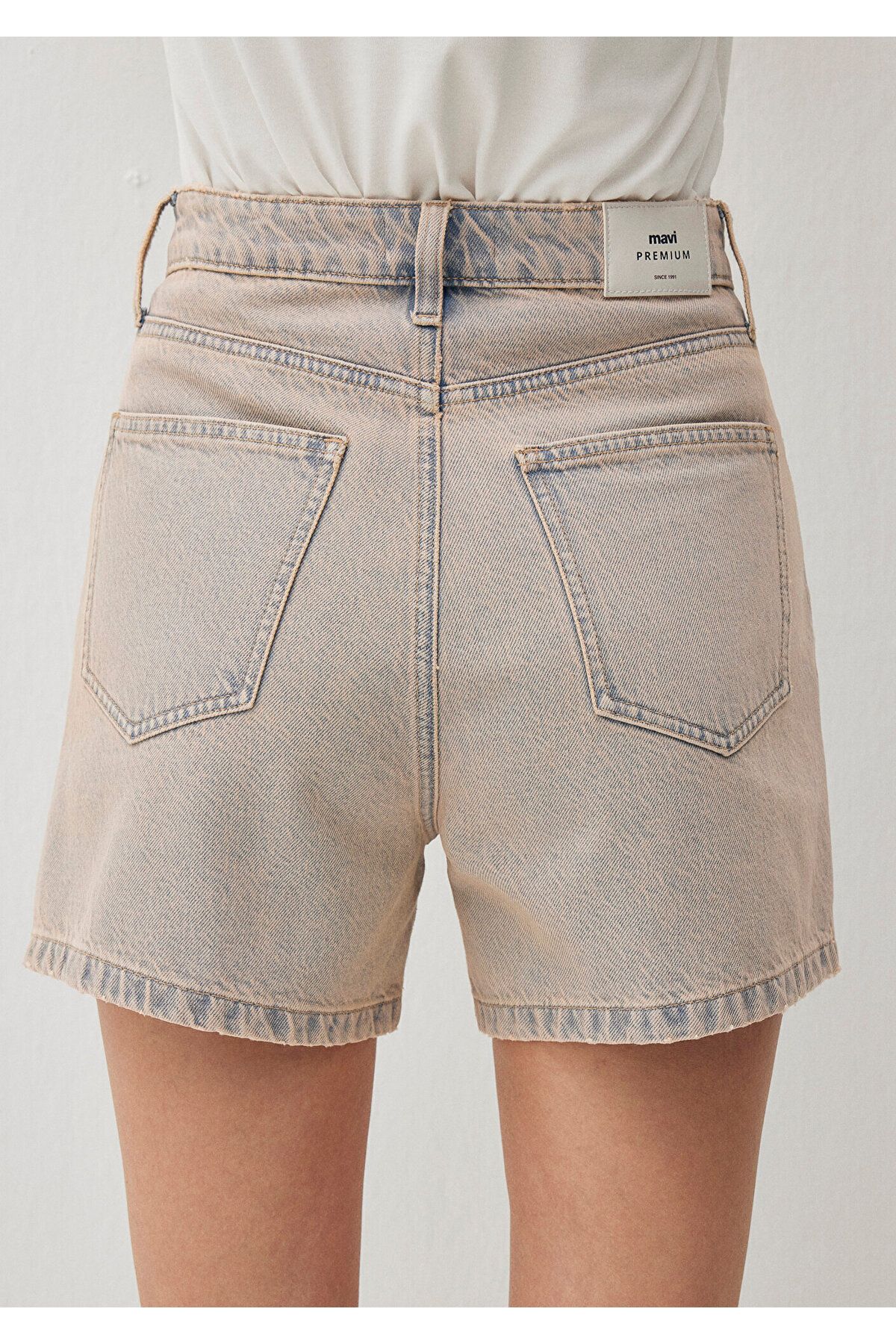 Mavi-Šortky Verna Blue Premium Jean Shorts - Pink Washed,1410059-87106 7