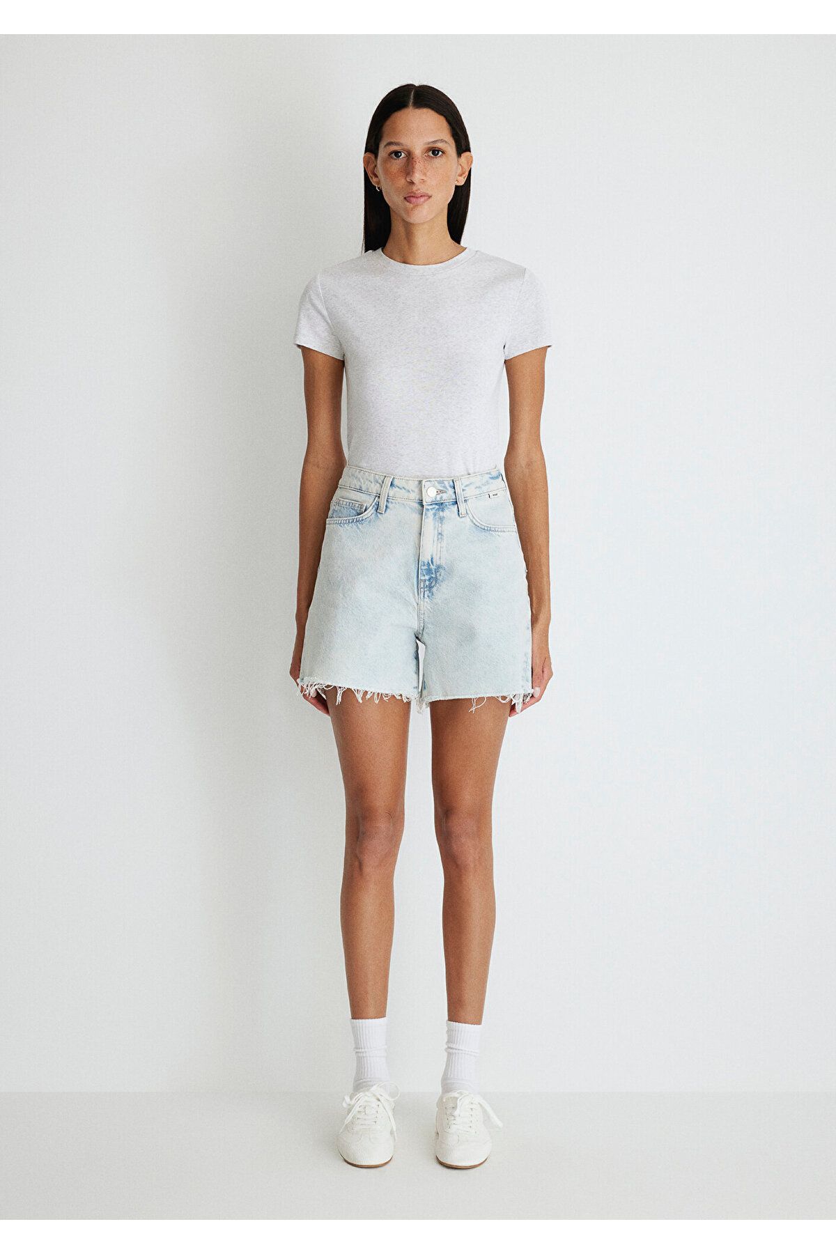 Mavi-Ice Blue Jean Shorts - Millie 90s1458987072 3