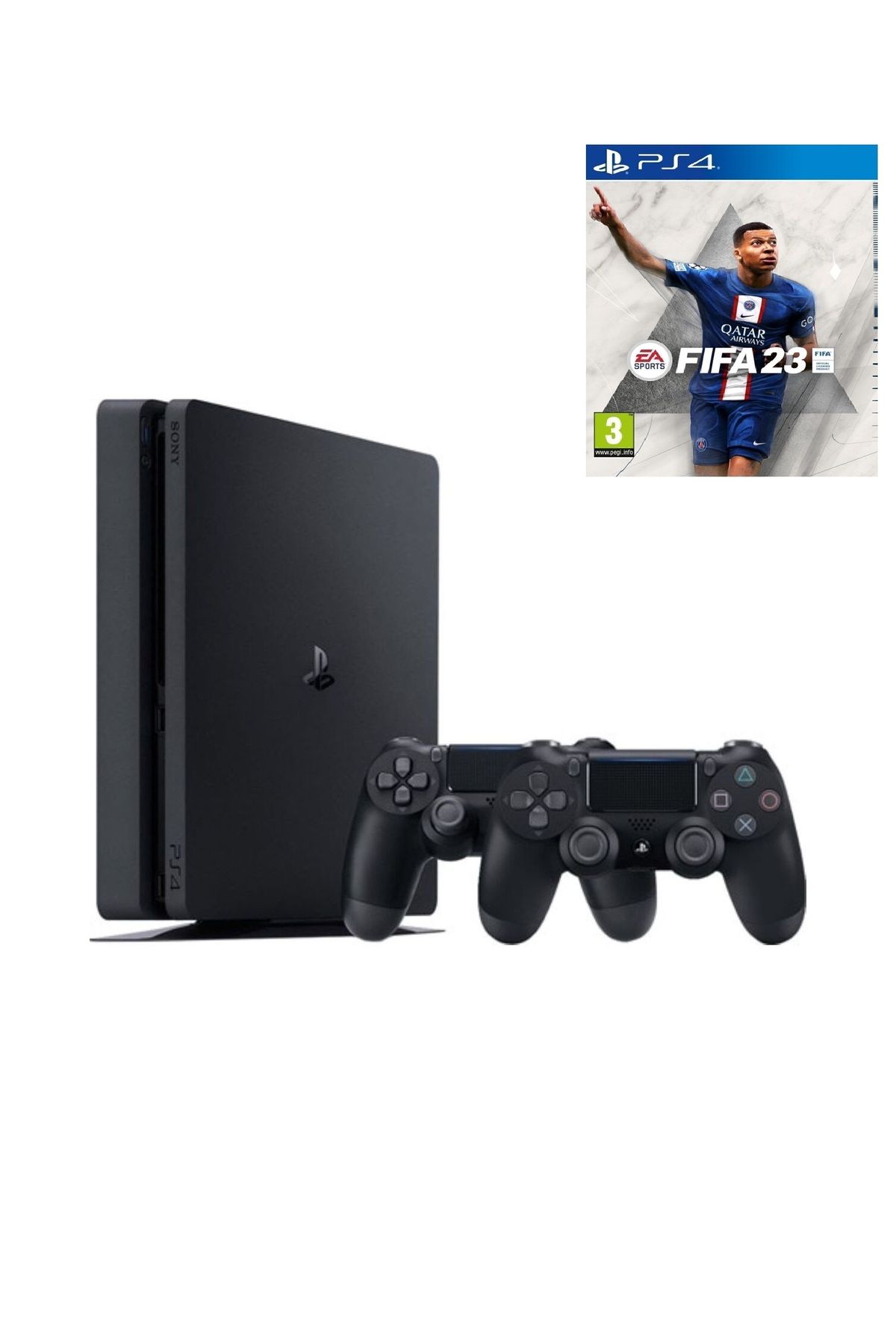 Sony Ps4 1 Tb Slim Kasa+ Fifa23 + 2 Adet V2 Kol Teşhir Ürün 12 Ay Garanti