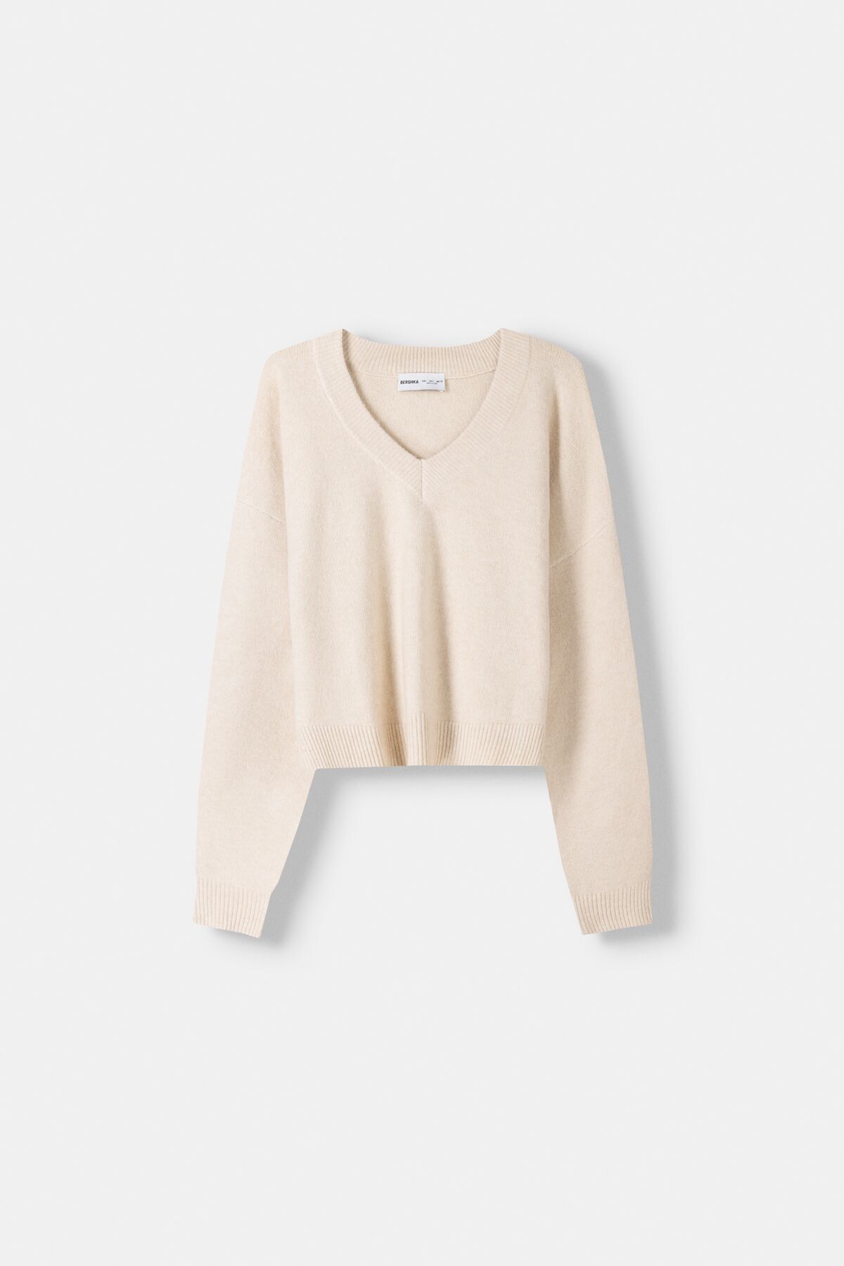 Bershka-V-Neck Crop Fit Sweater 2