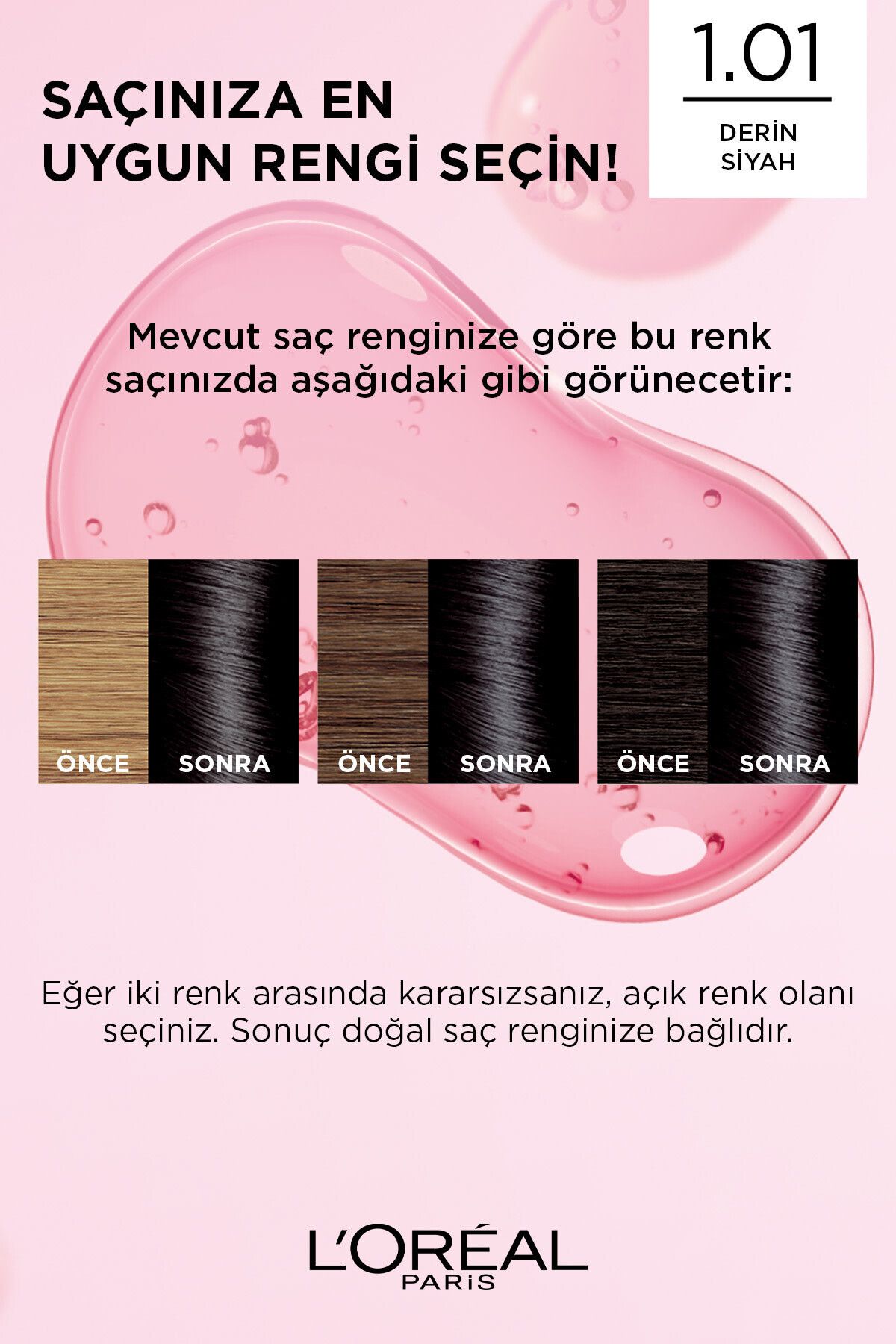 L'Oreal Paris رنگ مو کرم 100% پوشش موهای سفید Excellence رنگ مشکی پر کلاغی شماره 1.01