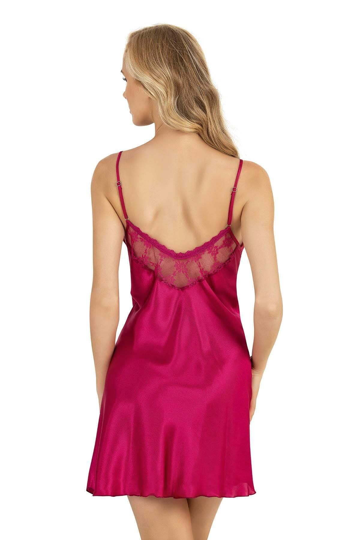 PRIMODA-Cherry Short Satin Nightgown 8205 2