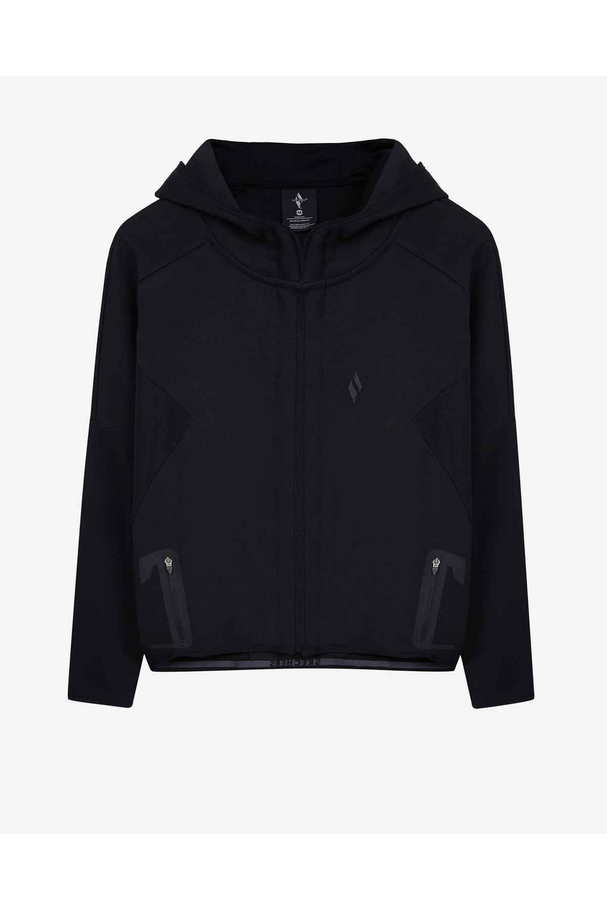 SKECHERS W 2XI-Lock Full Zip Hoodie Sweatshirt Kadın Siyah Fermuarlı Eşofman Üstü S232209-001 görsel 7