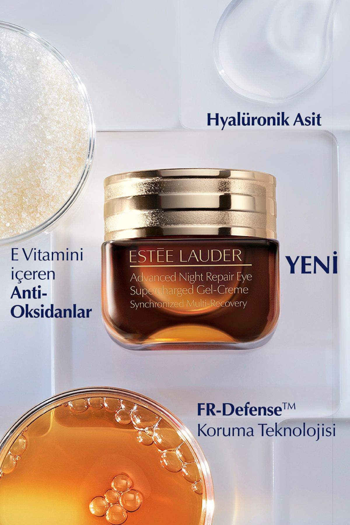 Estee Lauder 4 Adımlı Cilt Bakım Tanışma Seti - Serum 30ml, Krem 5ml, Göz Kremi 5ml, Losyon 50ml, Hyalüronik Asit-5