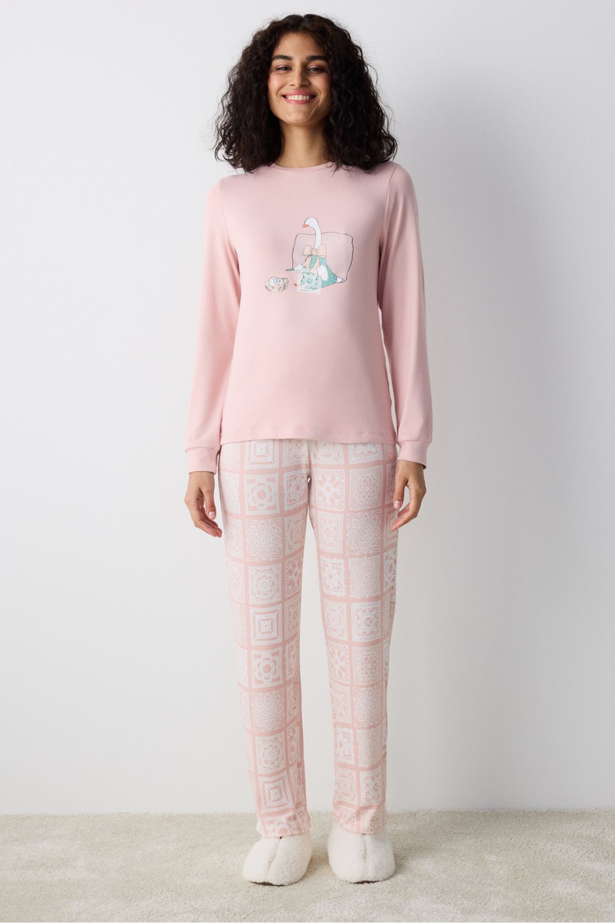 Penti-Dreamy Pink Thermal Pajama Set 1