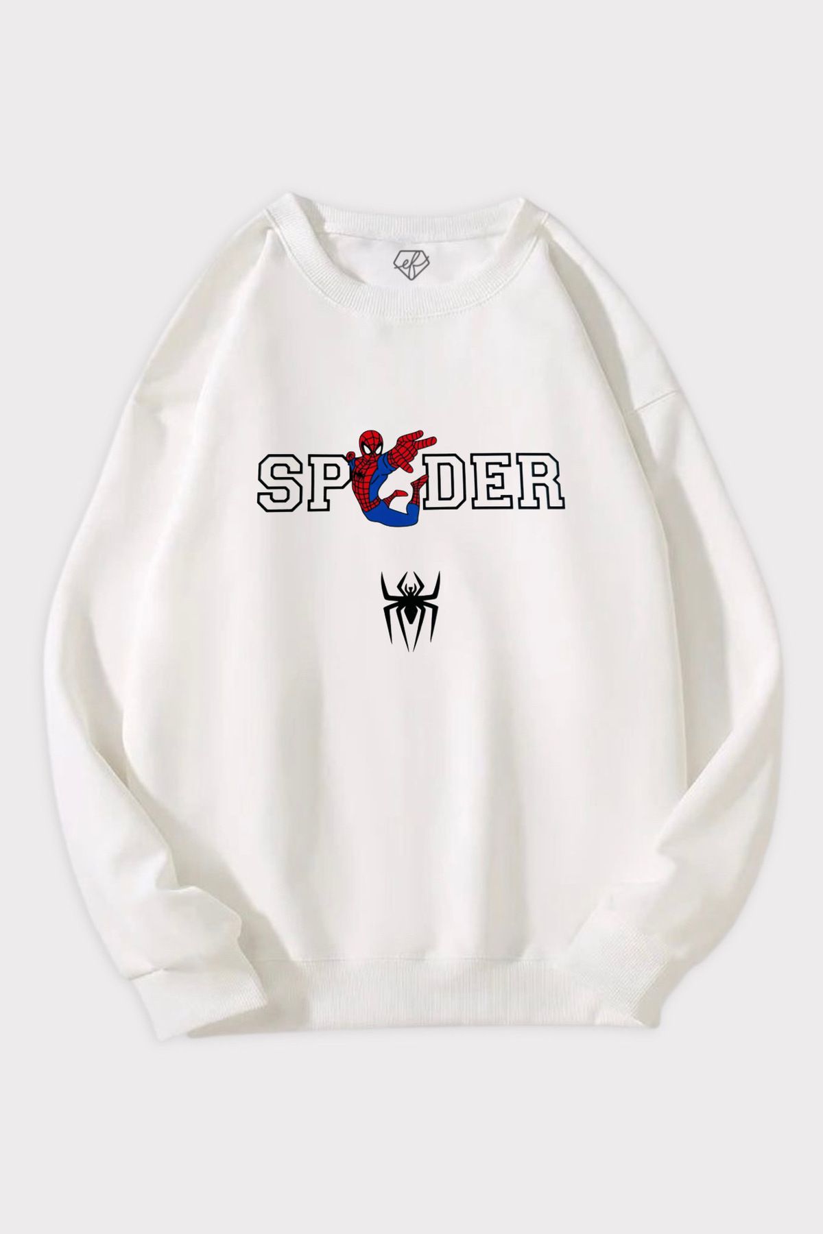 EFBUTİK-3 Thread Raised Spider Sweatshirt 1