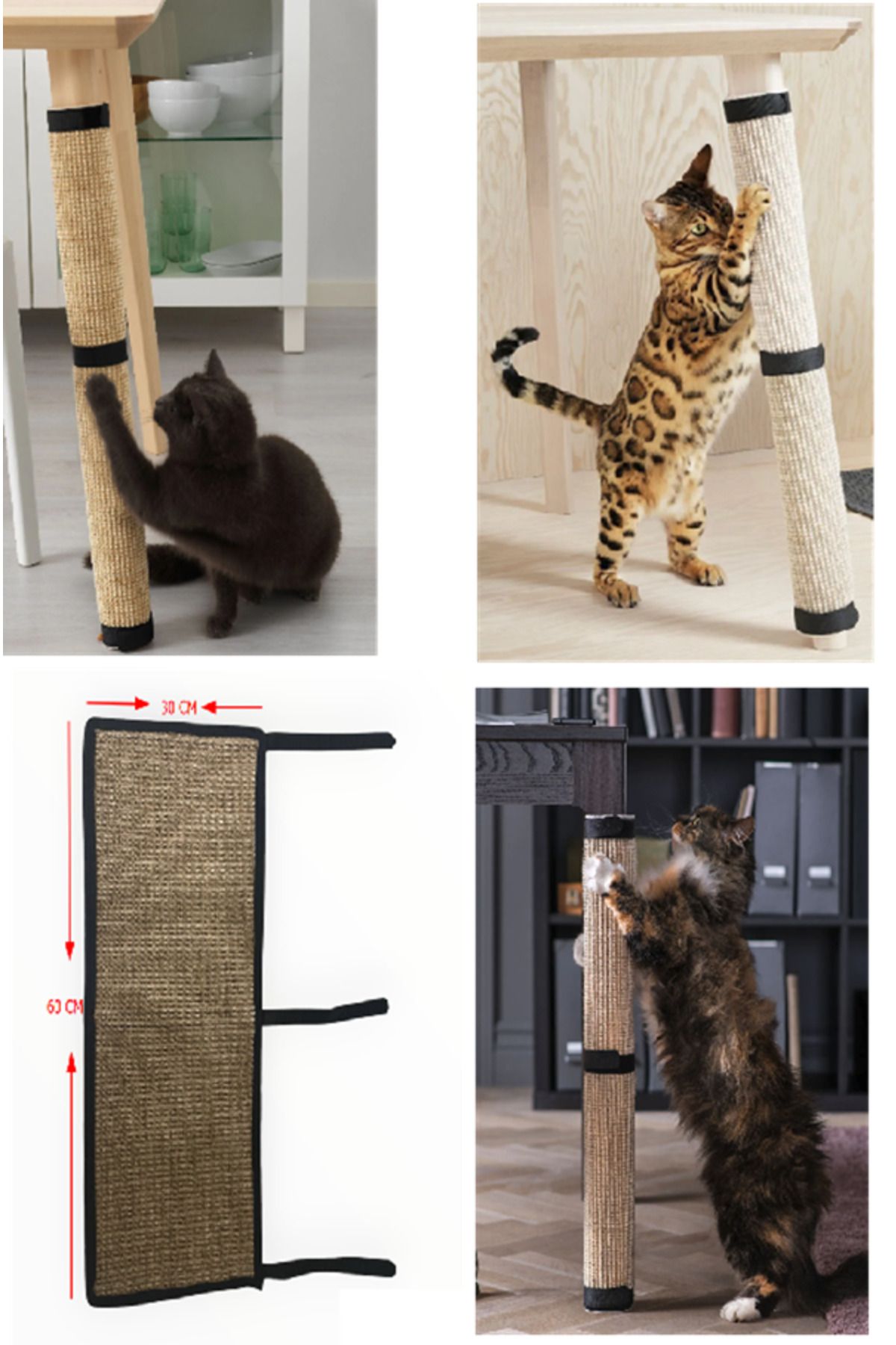 Doğal Sisal Kedi Tırmalama Halısı - Mobilyalarınızı Koruyan Çözüm