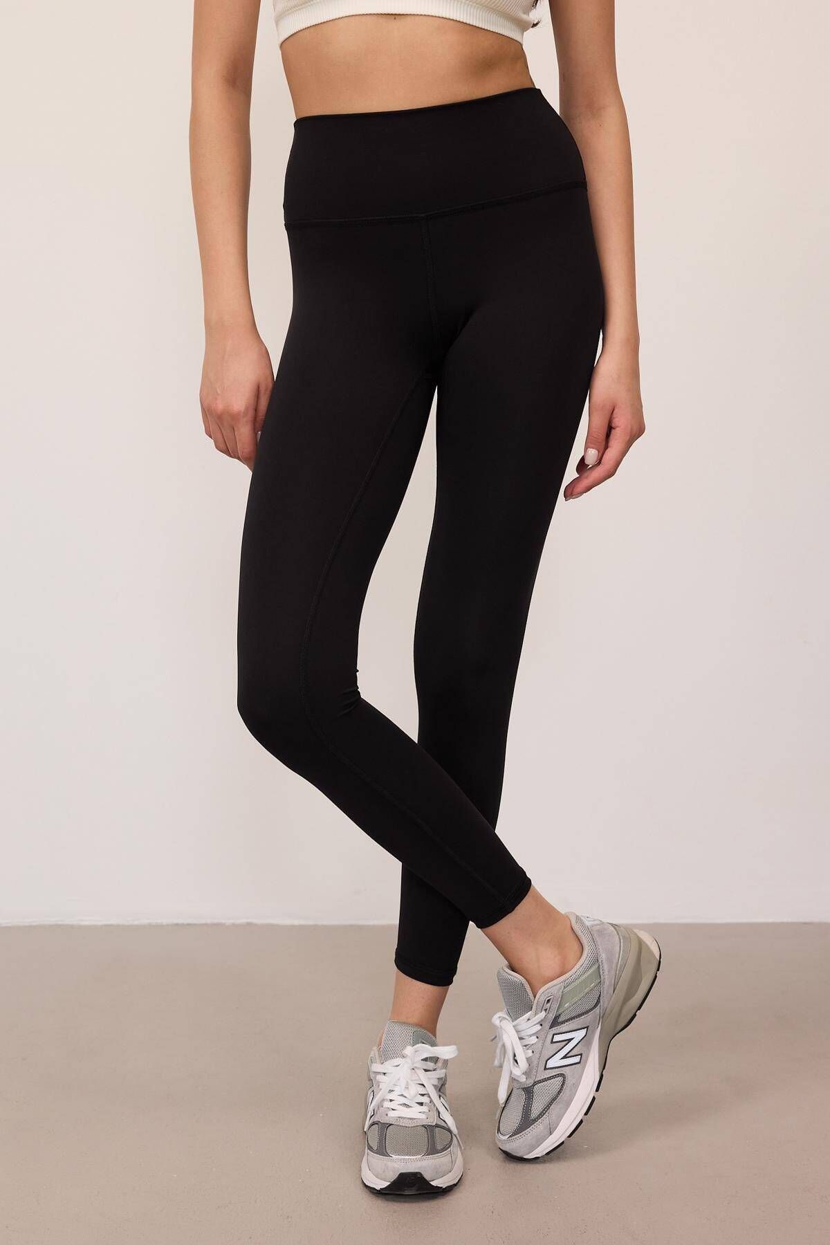 Addax-Wide Waist Banded Leggings - Tyt0072-E7 Model 2