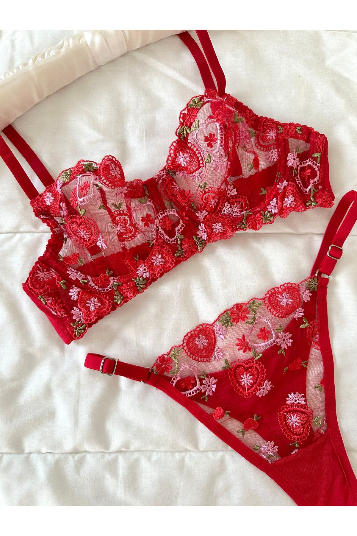 Feruzdesign-Ellen Red Underwire Bralet Set 1