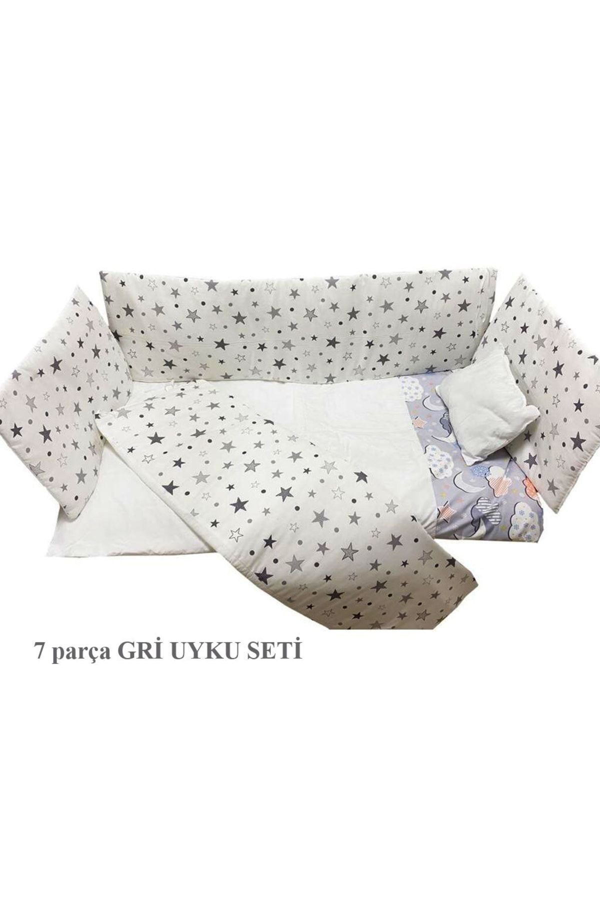 Bygolden Wsmall Sallanır Anne Yanı Bebek Beşiği Yatak Gri Uyku Seti Hediyeli fotoğrafı 3 (önizleme)