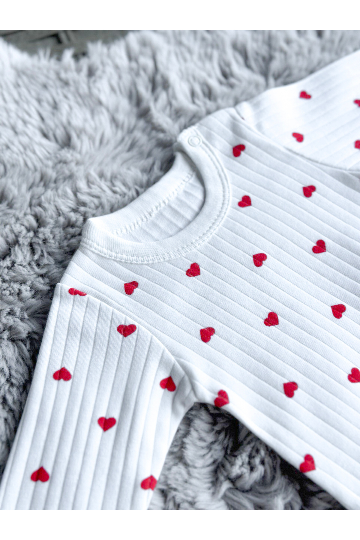 Zuff Baby KIZ BEBEK KALP BASKILI BANDANALI 3'LÜ BODY TAKIM fotoğrafı 3 (önizleme)