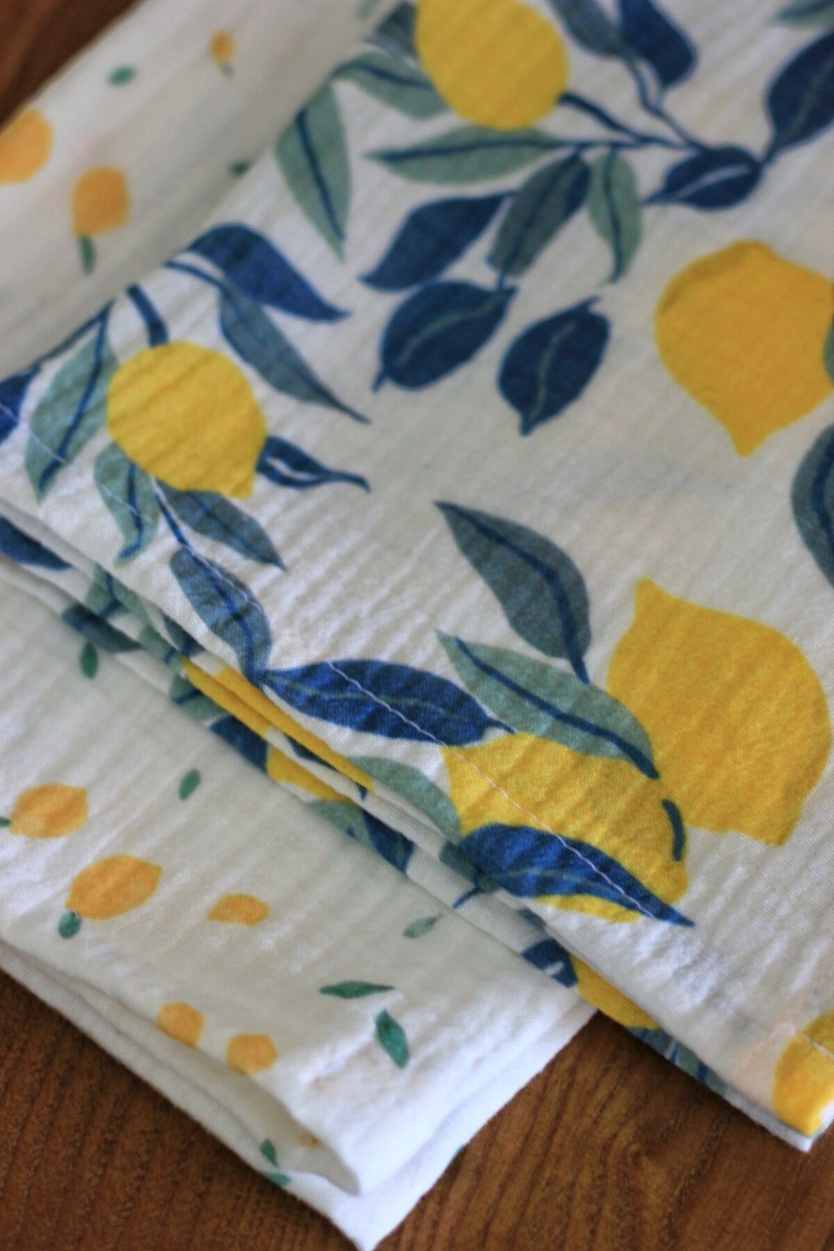 BARİA HOME-Lemon Patterned Muslin Drying Cloth 2-Pack 3