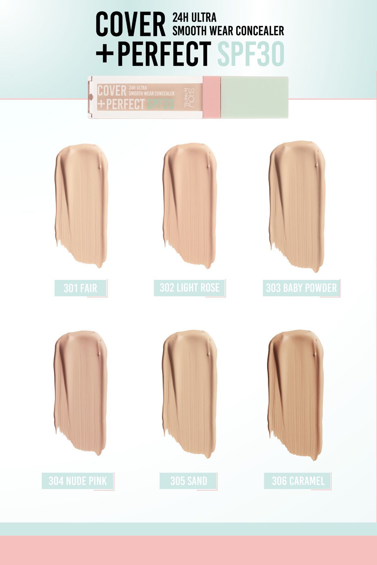 Show by Pastel-Cover Perfect 30 Factor Ultra Concealer 305 Sand 5