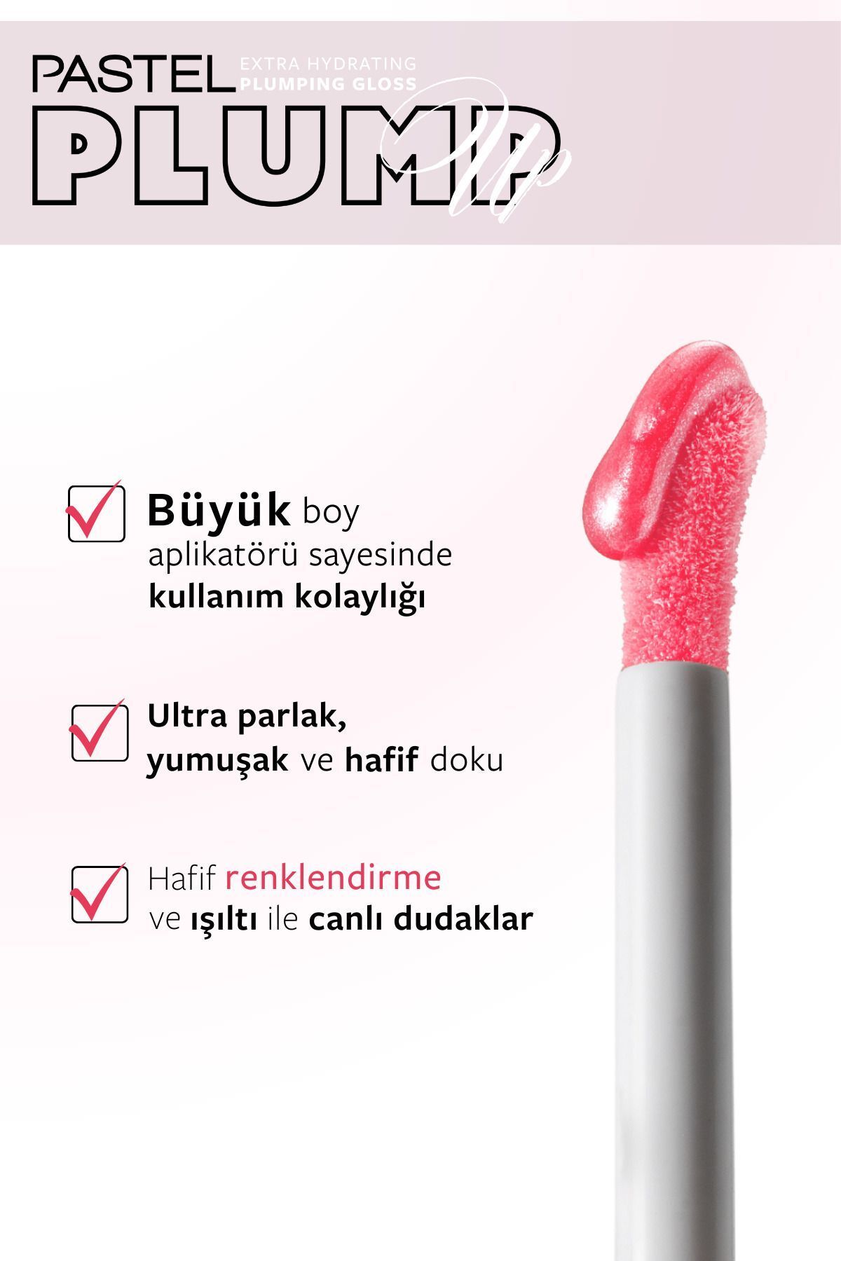 Pastel Plump Up Extra Hydrating 206 Chic Dolgunlaştırıcı Dudak Parlatıcısı-3