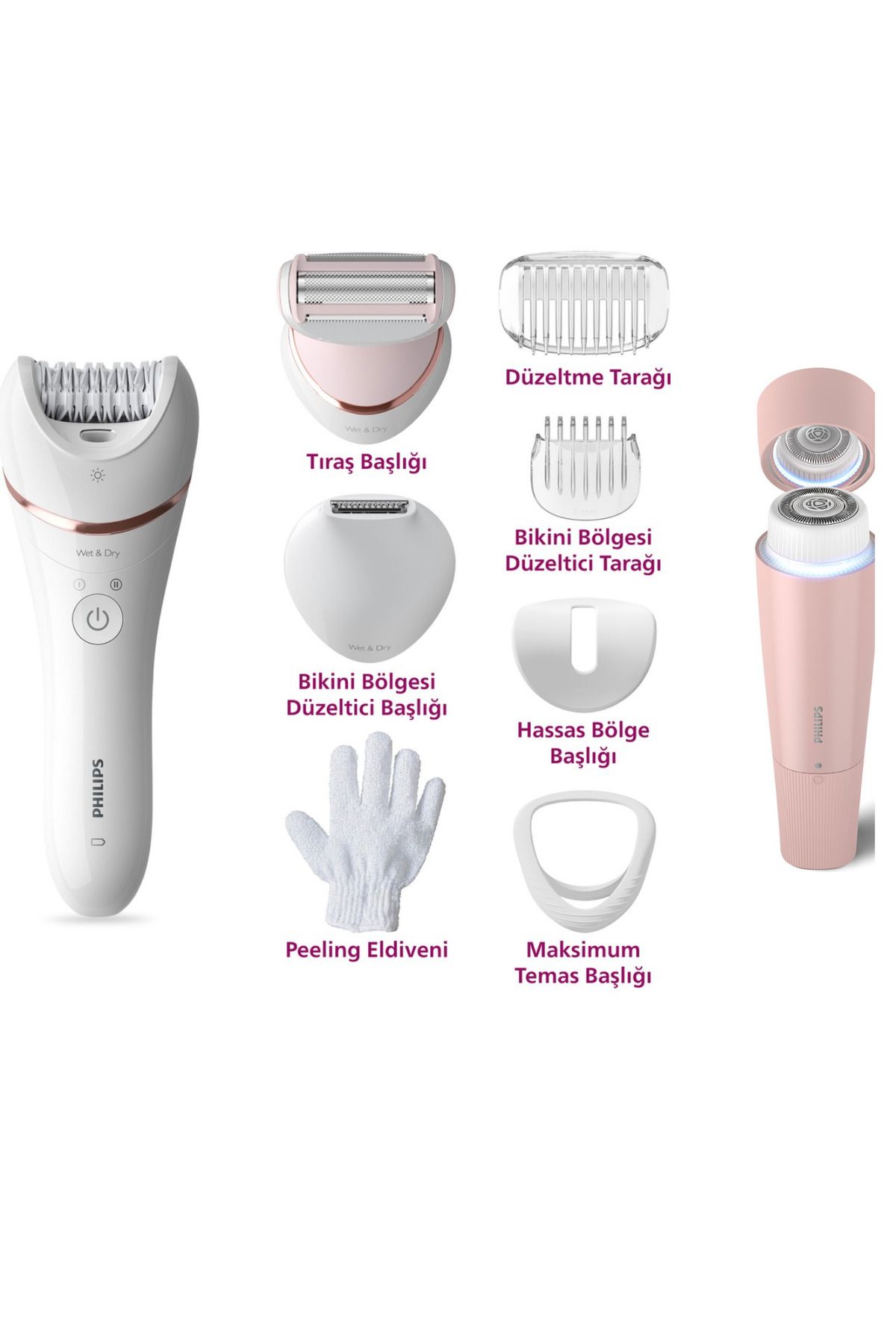 Kişisel Bakım Seti ISLAK KURU EPILATOR Ve Philips Tüy Alma Makinesi