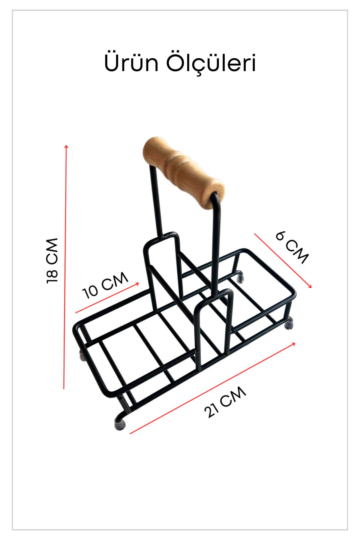 GRİMOR Life-Bathroom Set with Metal Stand and Wooden Detail - Liquid Soap Dispenser Solid Soap Dispenser Toothbrush Holder 7