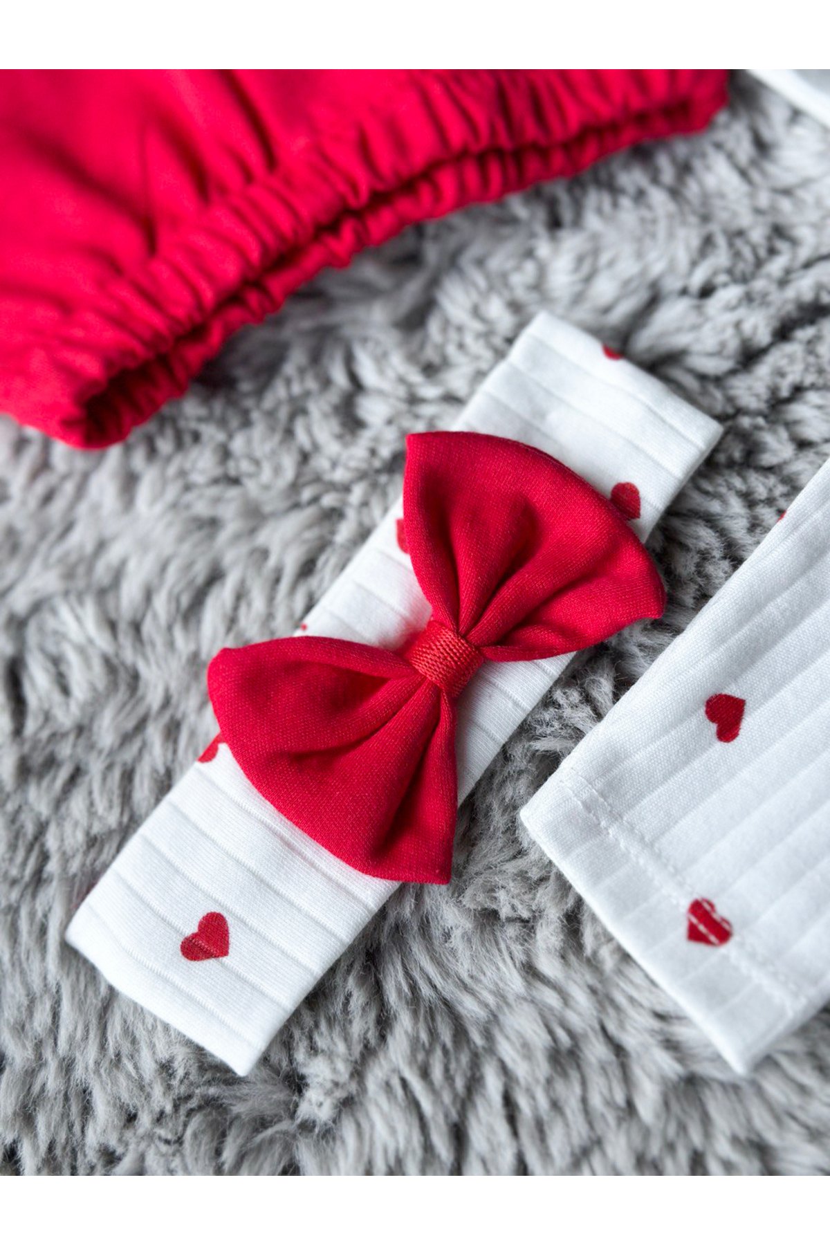 Zuff Baby KIZ BEBEK KALP BASKILI BANDANALI 3'LÜ BODY TAKIM fotoğrafı 7 (önizleme)