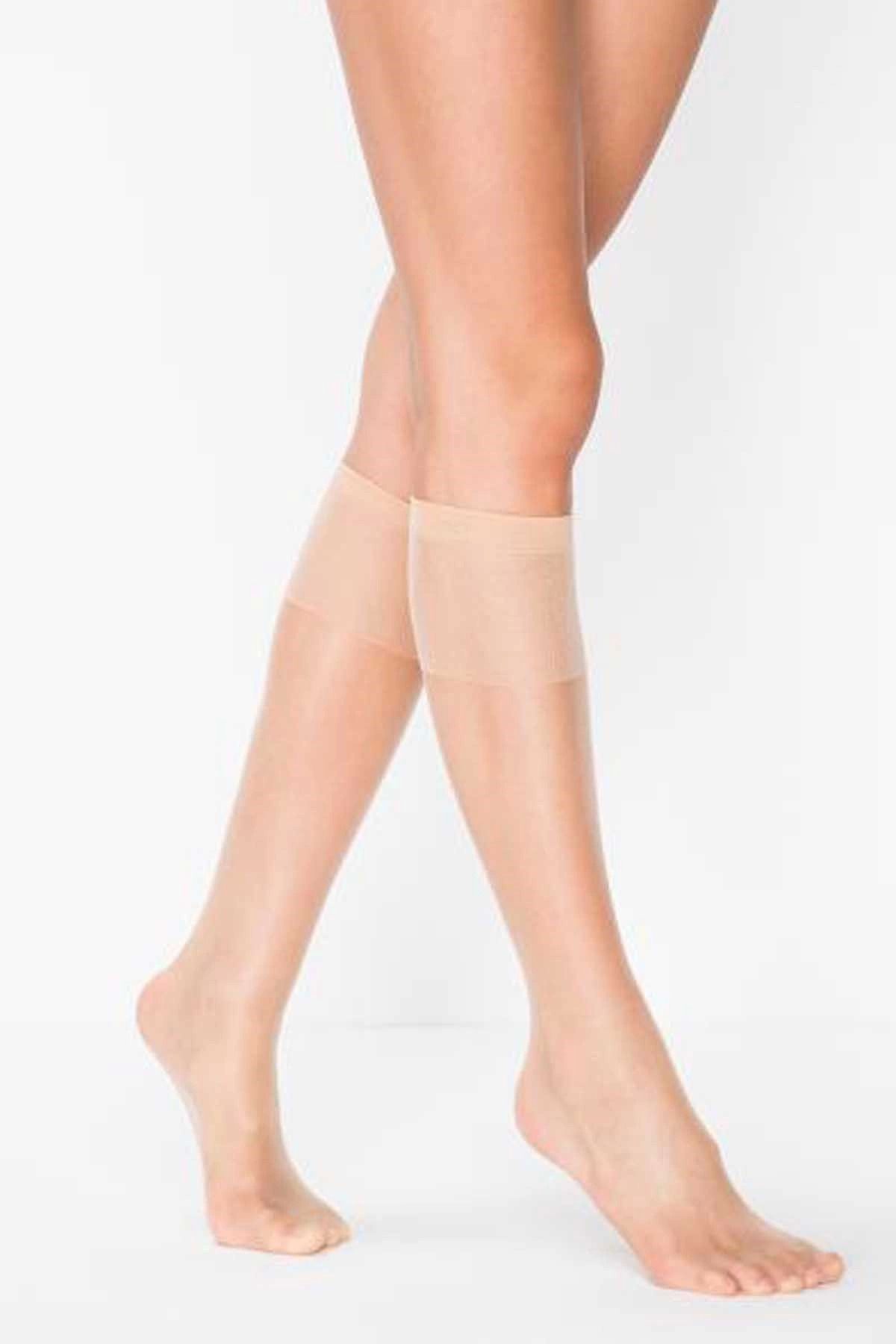 BEEMU Fit15 Parlak Burunsuz Pantolon Çorap