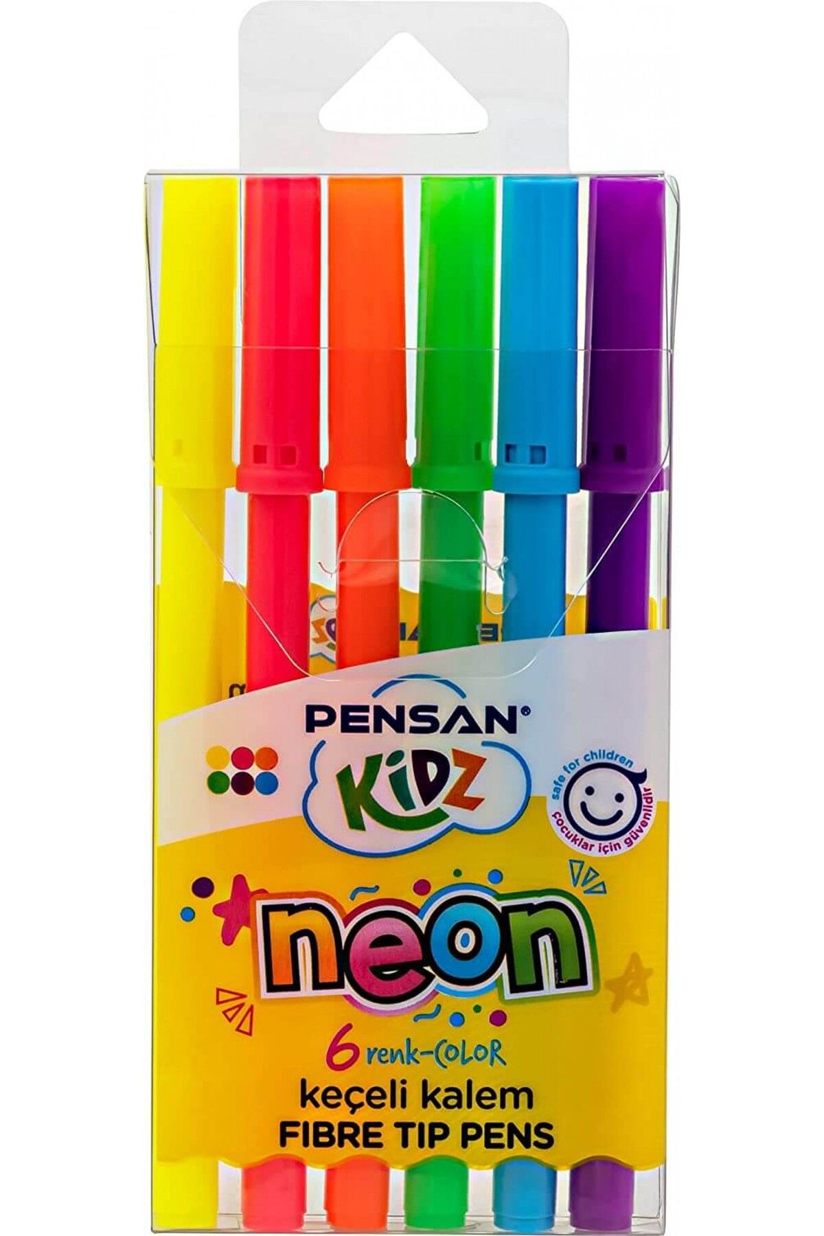 Pensan Kidz 6'lı Keçeli Boya Kalemi - Neon Renk / 99075