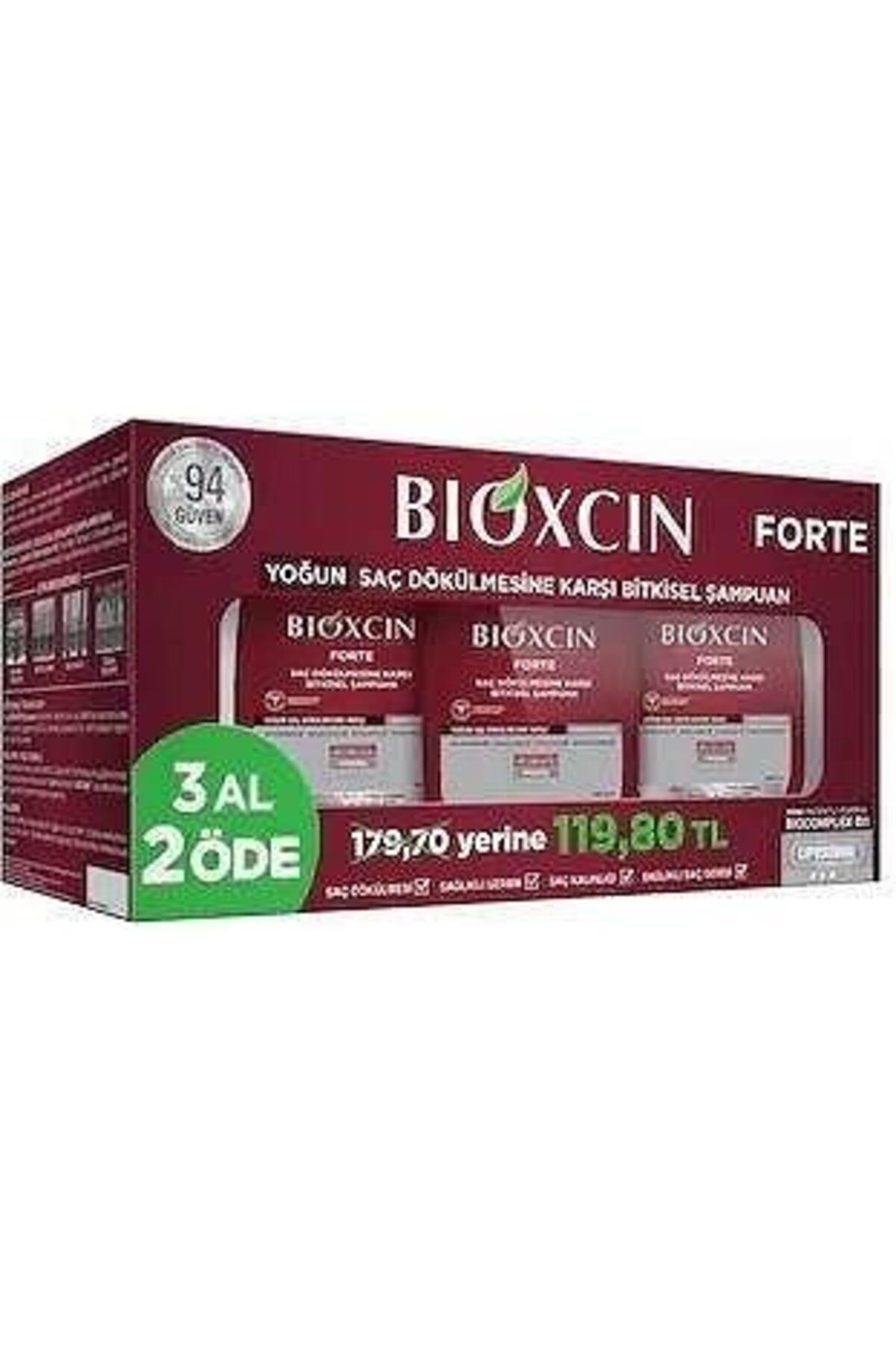 Bioxcin Forte 300 ml Tüm Saçlar 3lü Şampuan