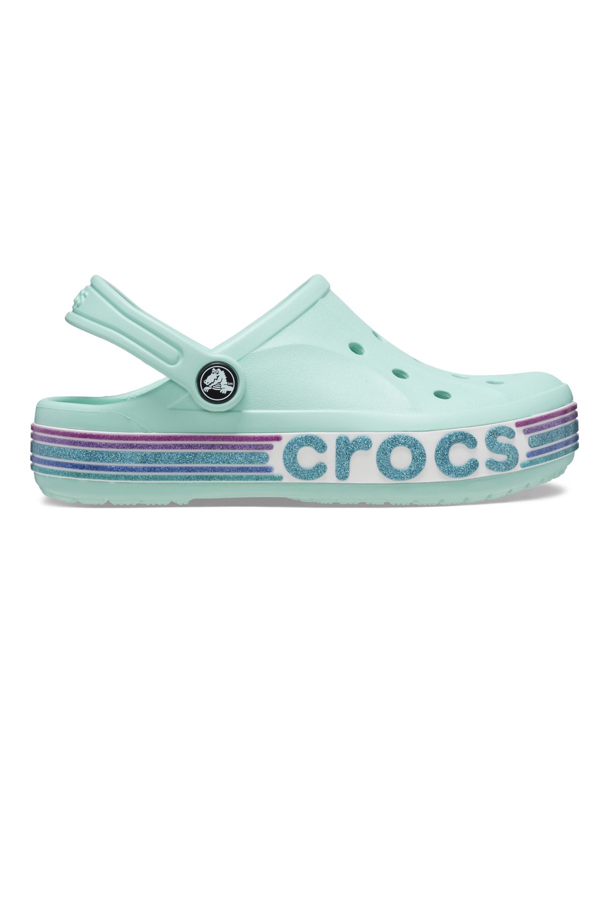 Crocs-209731 -4ss Dámské duhové třpytky Clg T &amp; Ccedil; Dětské pantofle - Modré 2