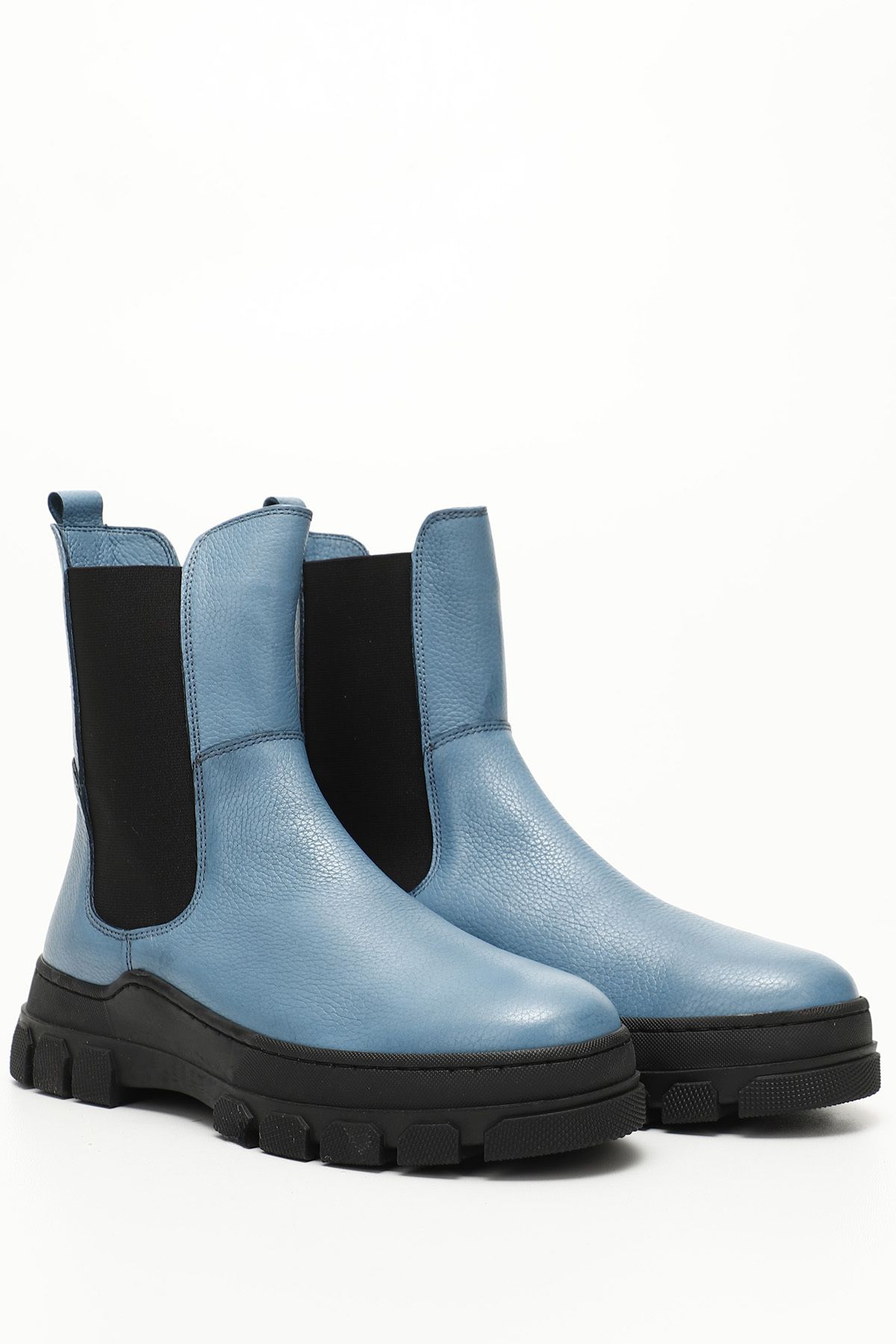 GÖNDERİ(R)-Stiefelette - Blau - Flacher Absatz 3