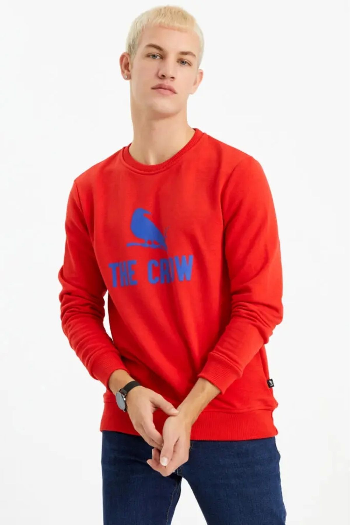 The Crow-Zoom Cut Men's Sweatshirt - Red 4