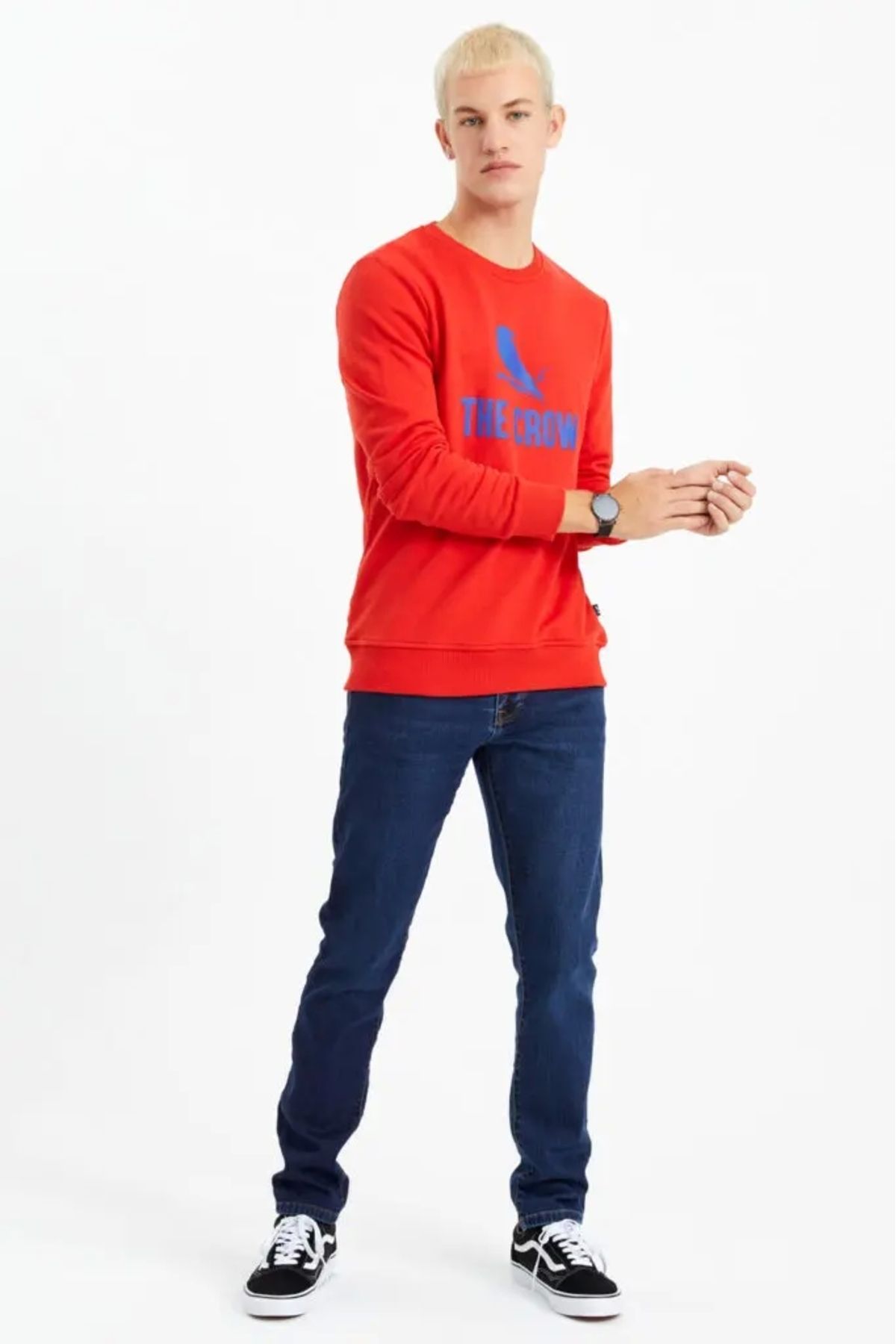 The Crow-Zoom Cut Men's Sweatshirt - Red 2