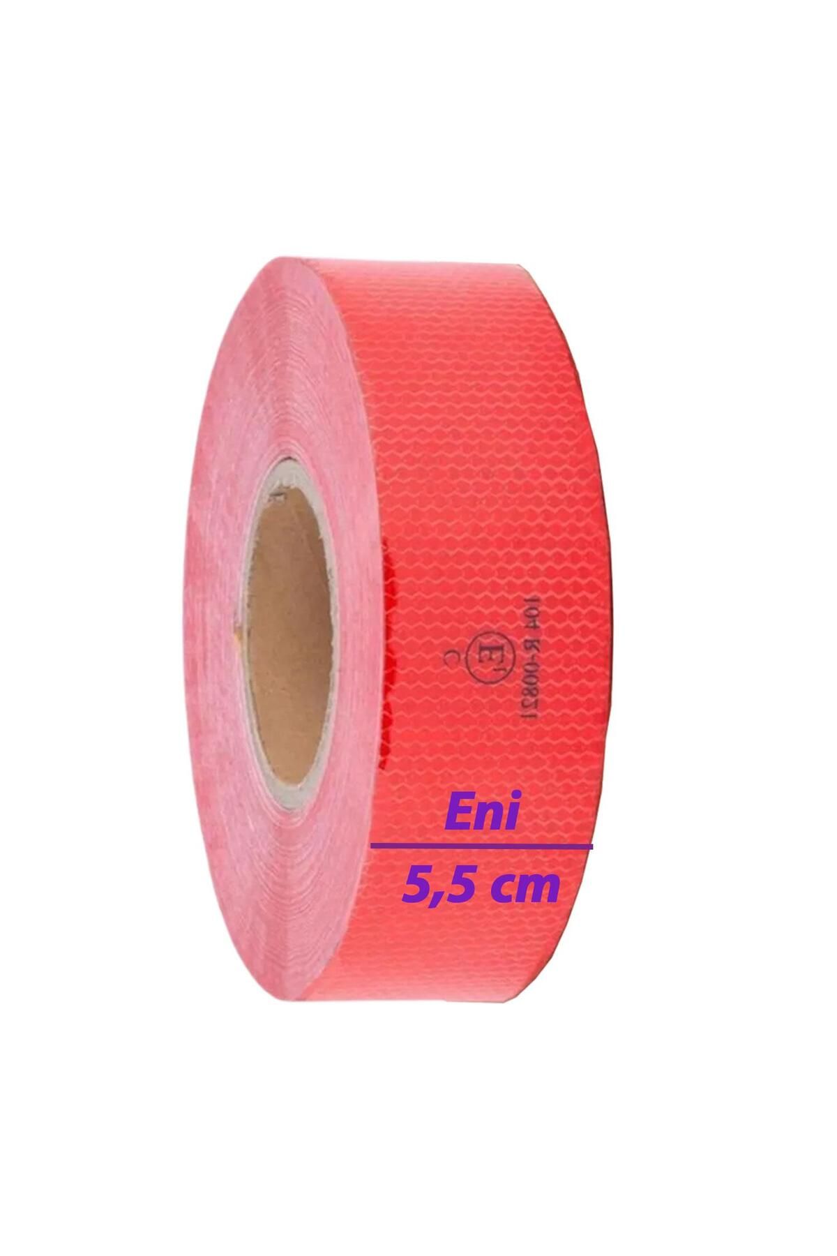 GLASWEN-Reflective Highlighter Vehicle Auto Truck Strip Tape with 3 Mt Reflector Solid Red Warning Tape with Tweezer Approval 4