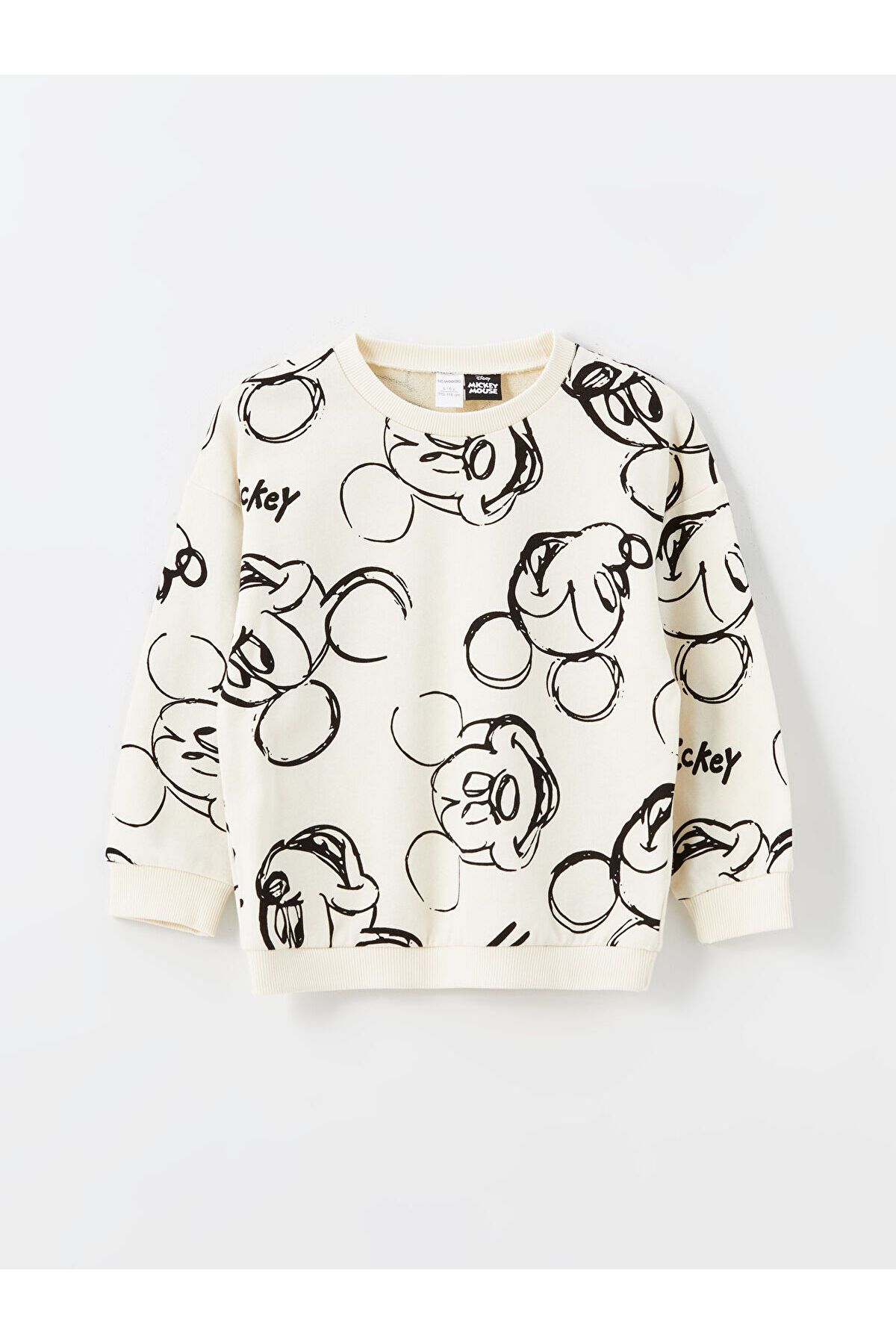 LC Waikiki-Lcw Mickey Mouse gemustertes Baby-Sweatshirt- und Jogginghose-Set mit Rundhalsausschnitt – 2er-Set 2
