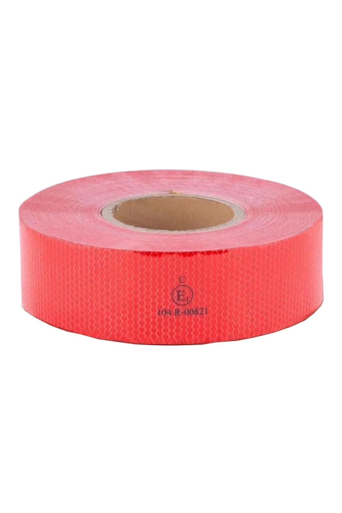 GLASWEN-Reflective Highlighter Vehicle Auto Truck Strip Tape with 3 Mt Reflector Solid Red Warning Tape with Tweezer Approval 5