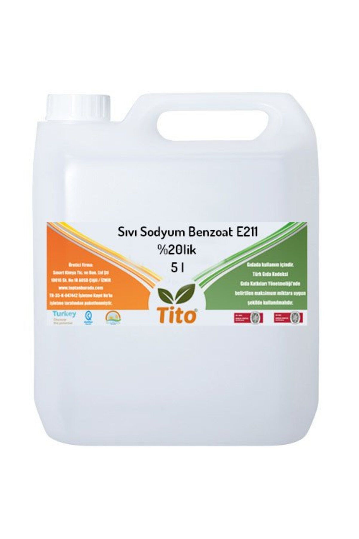 tito Sıvı Sodyum Benzoat E211 %20lik 5 Litre