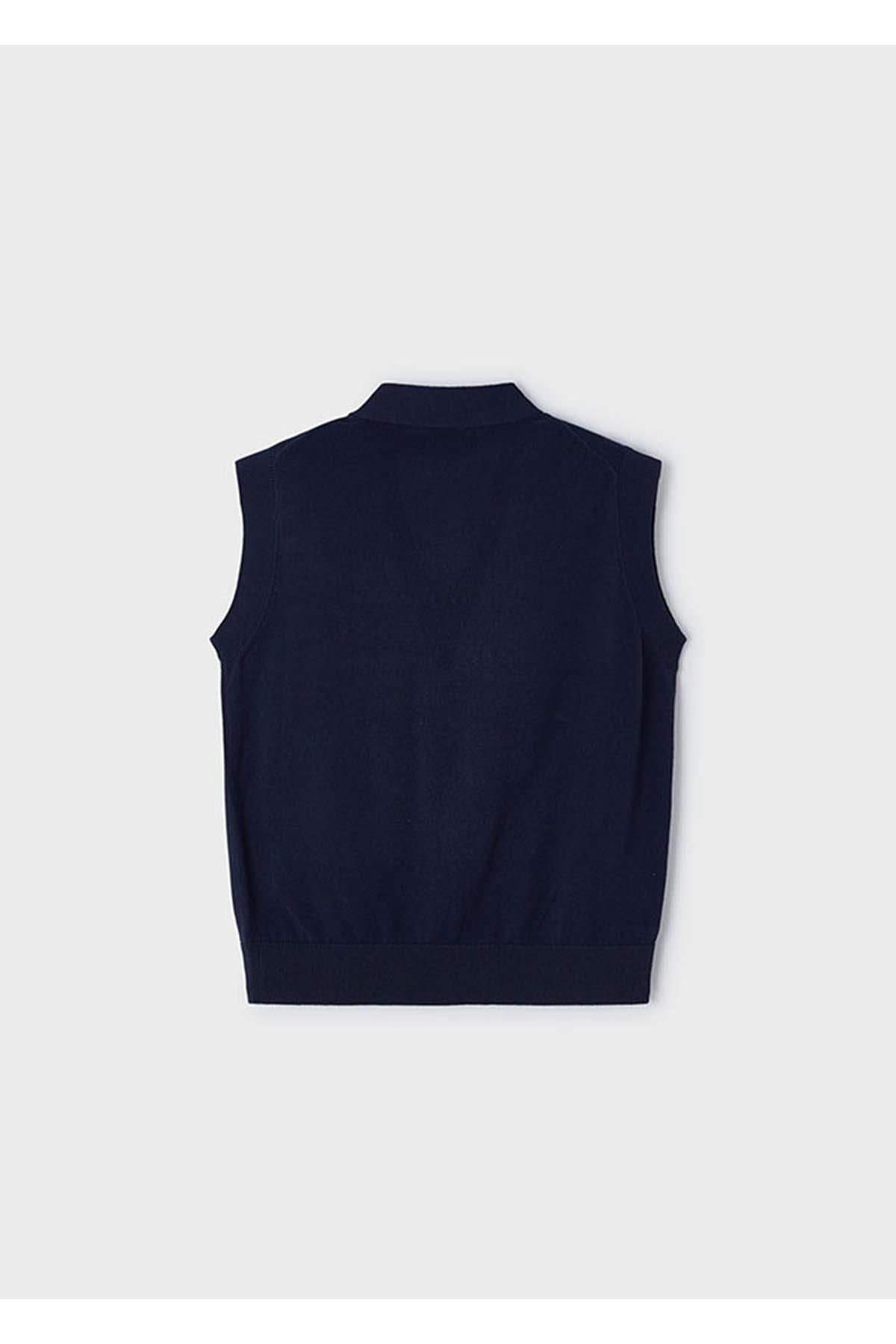 MAYORAL-Men's Knitted Summer Vest - Navy Blue 5