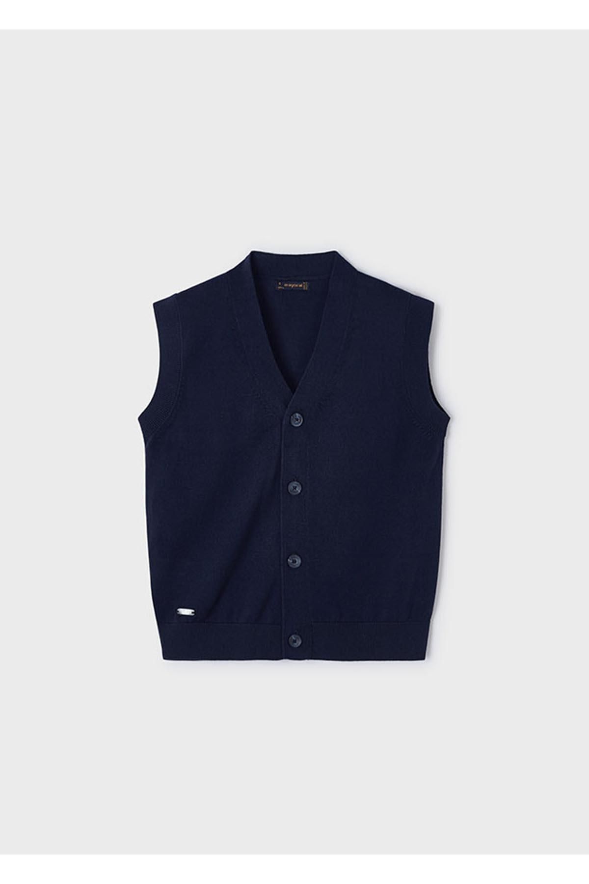 MAYORAL-Men's Knitted Summer Vest - Navy Blue 4