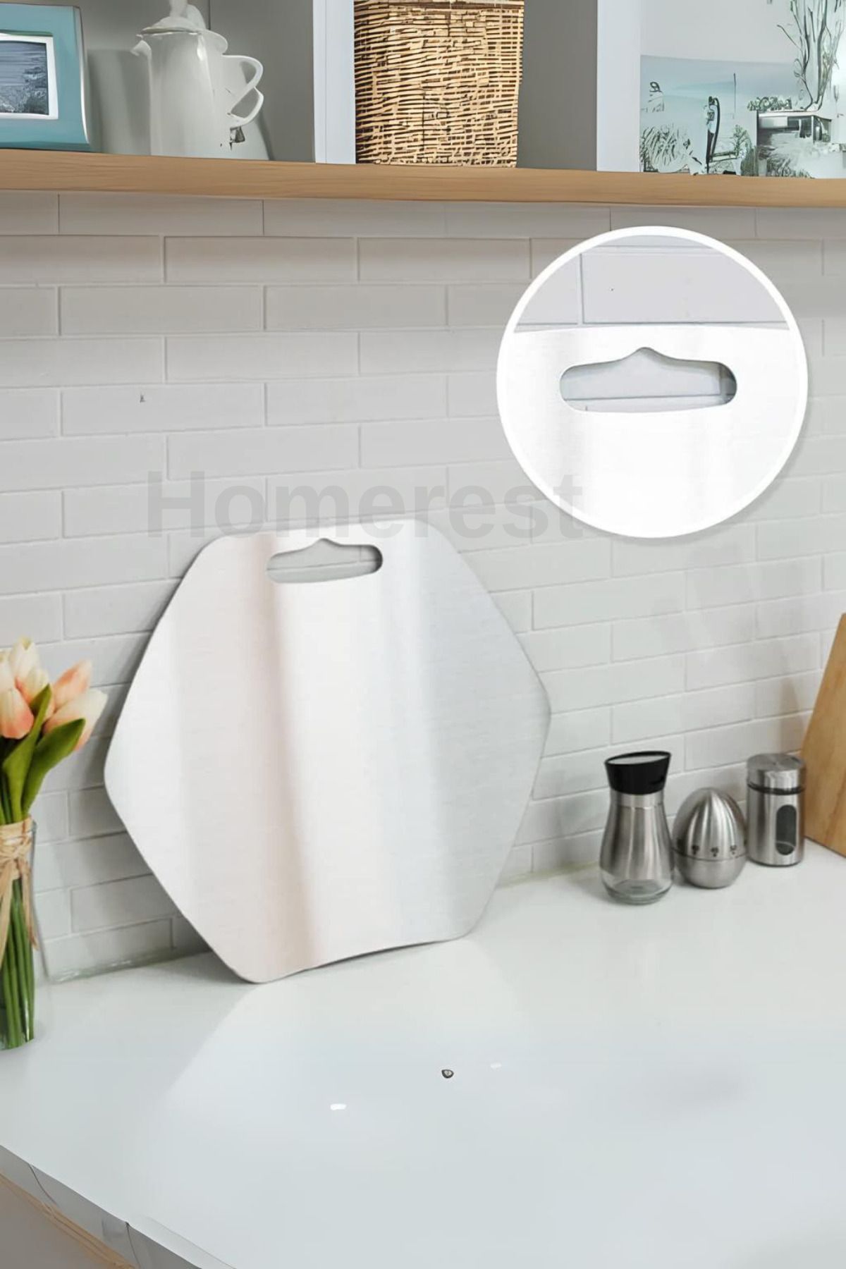 Homerest-Luxury Quality 304 Stainless and Stretchable Steel Cut Antibacterial Board 1