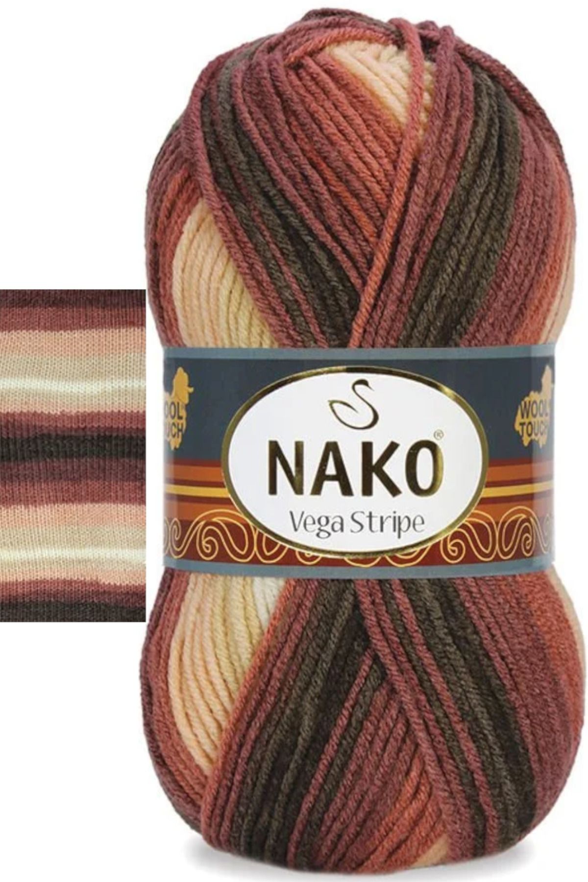 Vega Stripe Ebruli Örgü İpi 83604 - 1