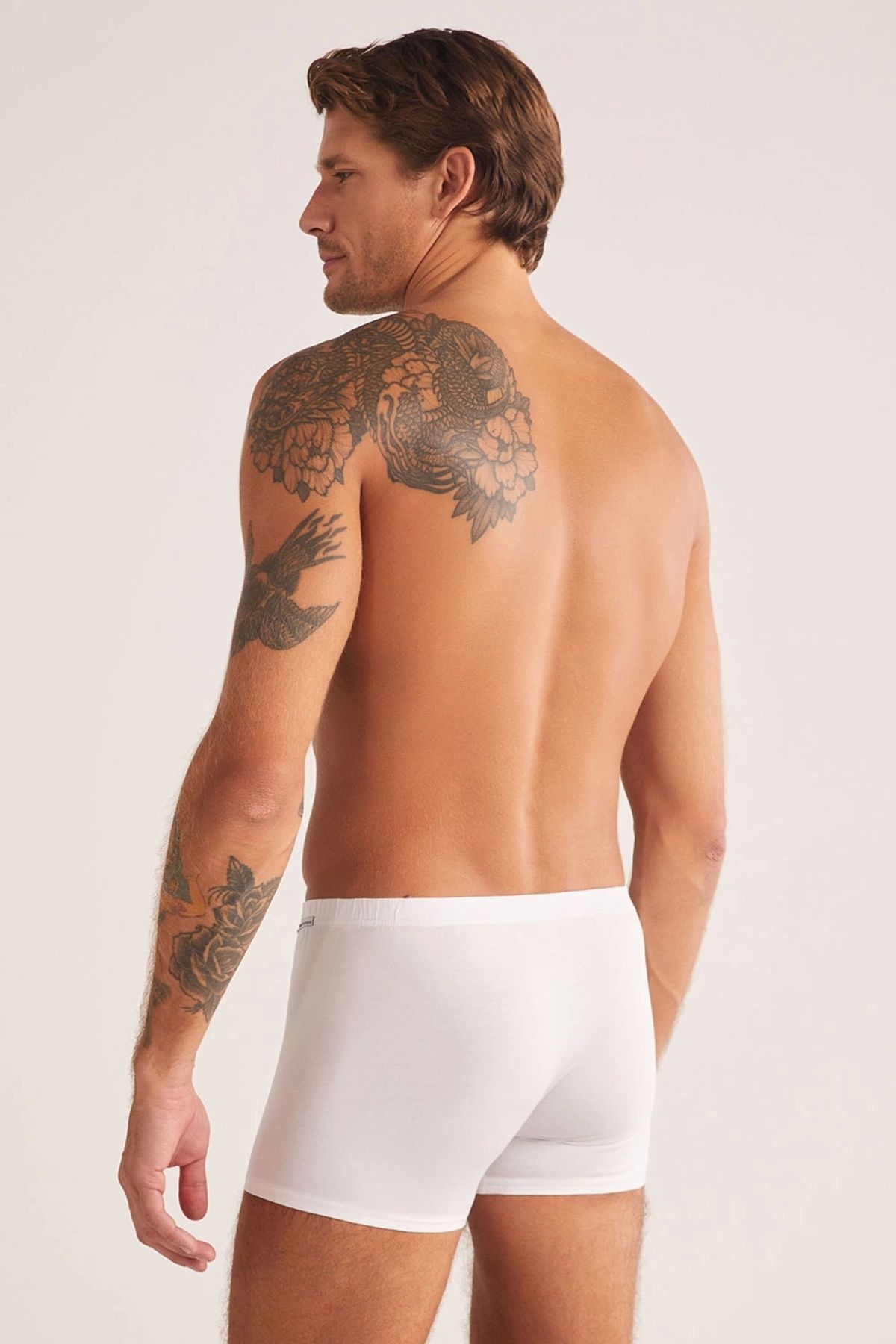 Kom-Davide White Basic Cotton Men's Boxers 3