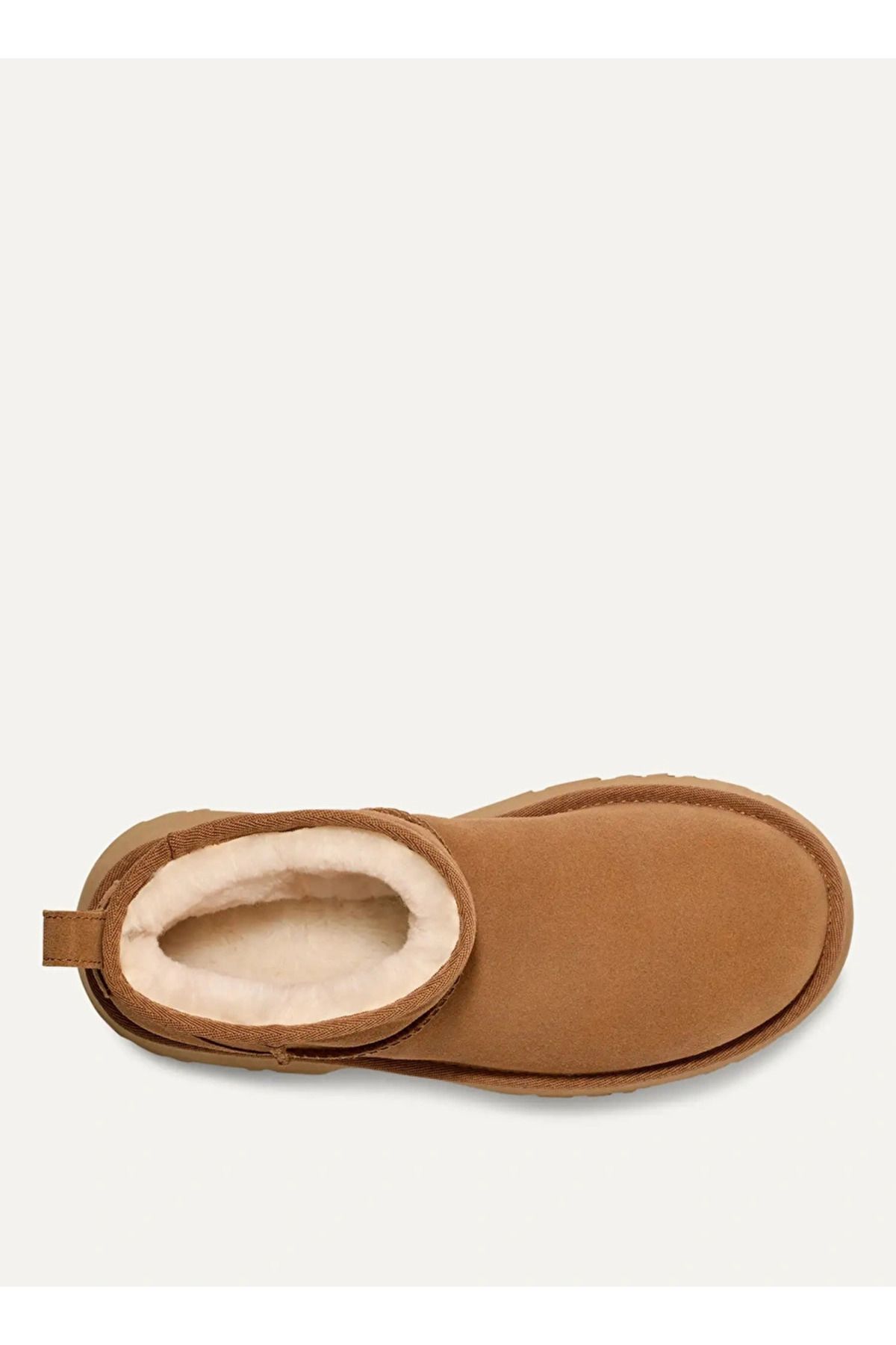 UGG-Damskie skórzane buty z logo na płaskiej podeszwie do codziennego użytku w kolorze brązowym i botkami 1158311-TABA 5