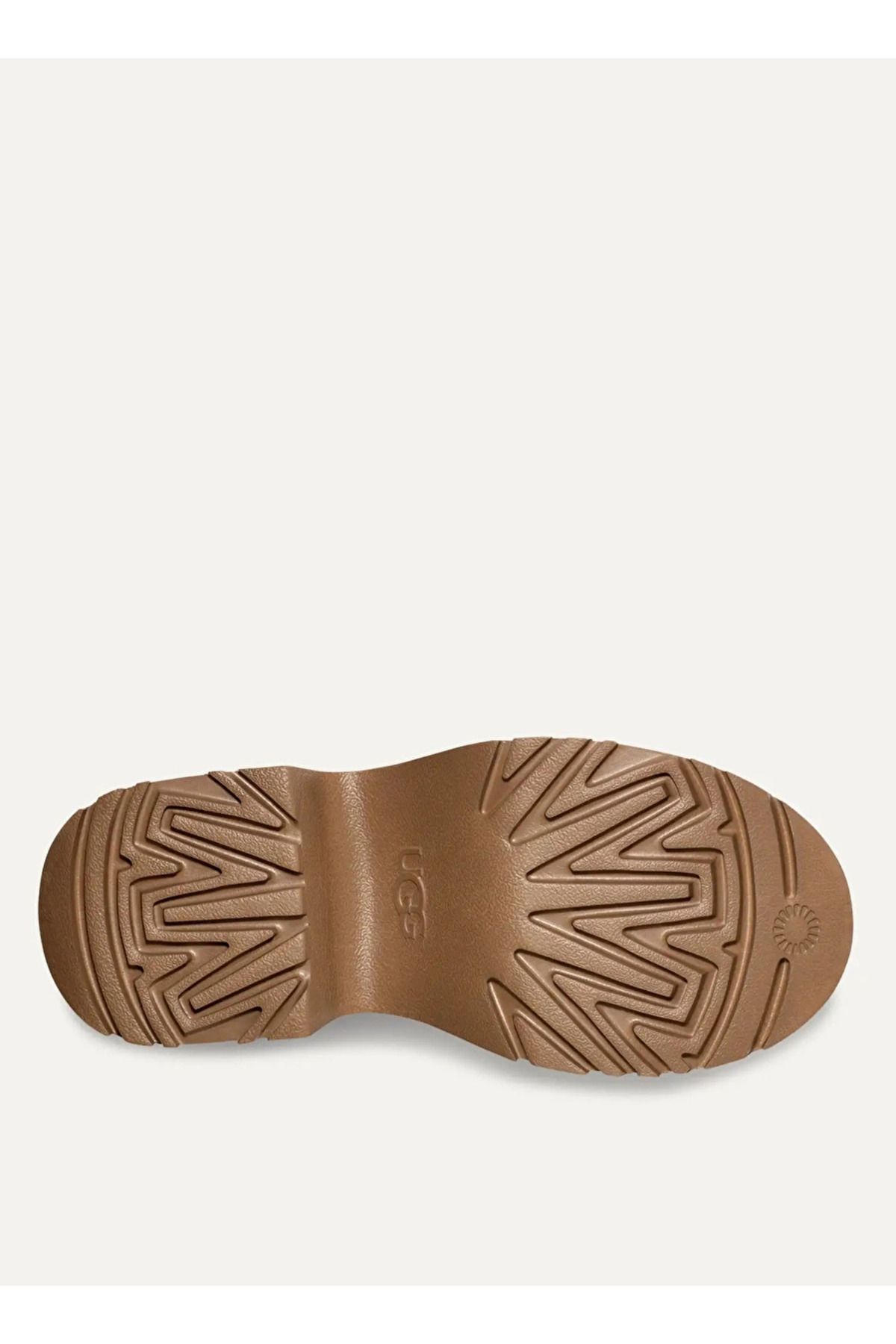 UGG-Damskie skórzane buty z logo na płaskiej podeszwie do codziennego użytku w kolorze brązowym i botkami 1158311-TABA 6