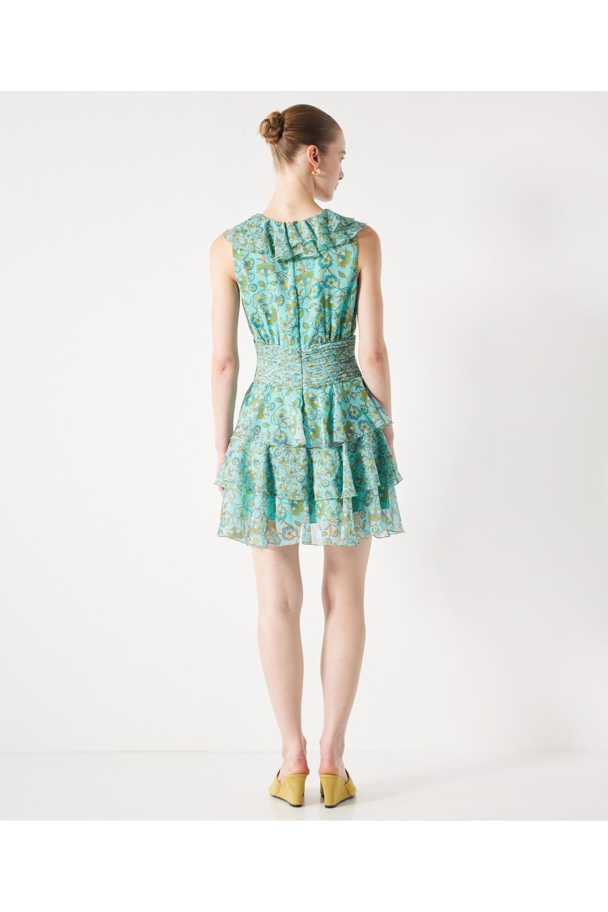 İpekyol-Mini Draped Patterned Dress 7