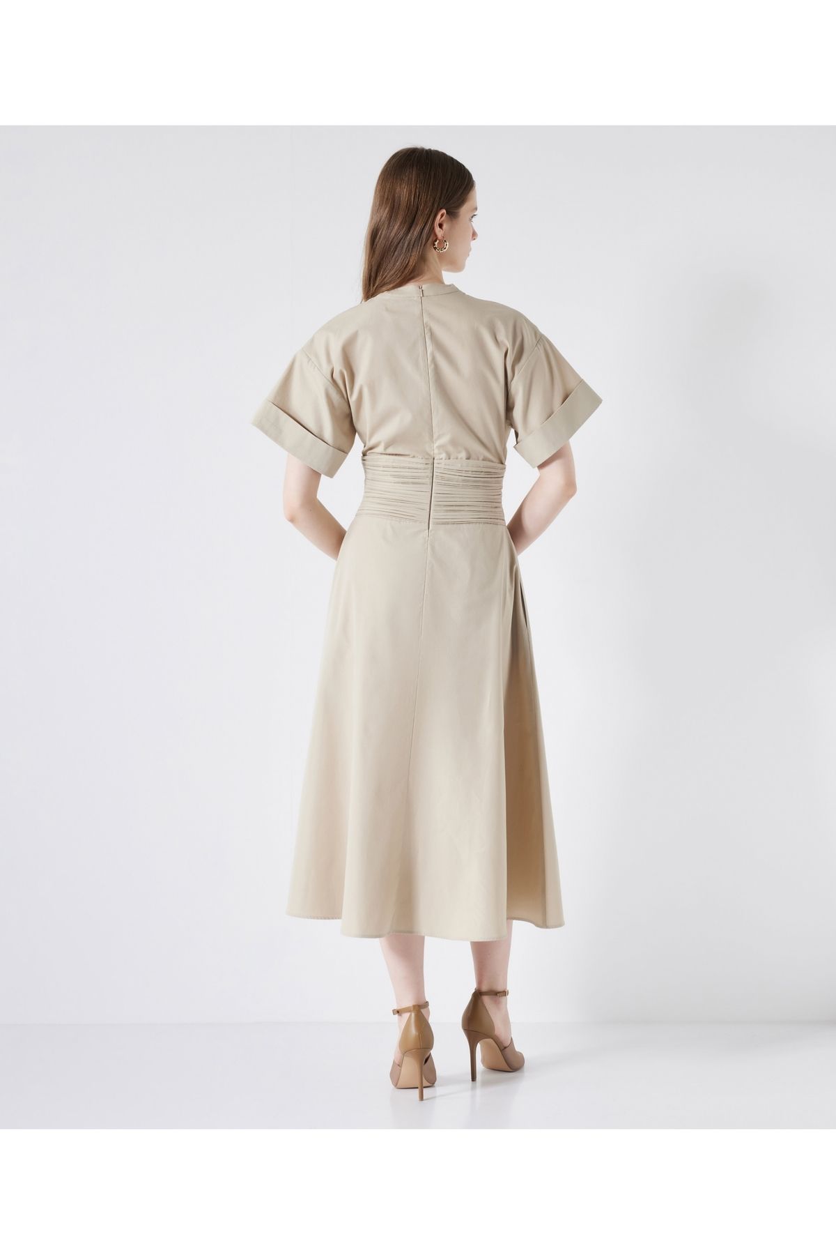 İpekyol-Draped poplin dress 4